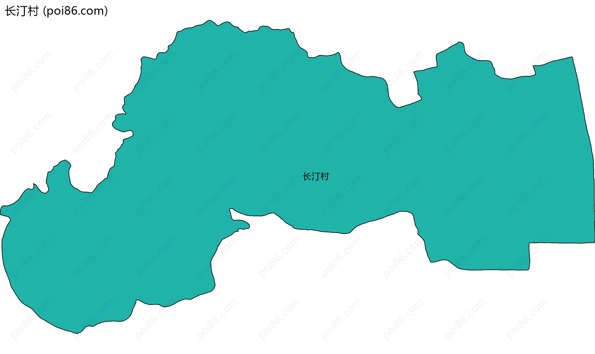 长汀村边界地图