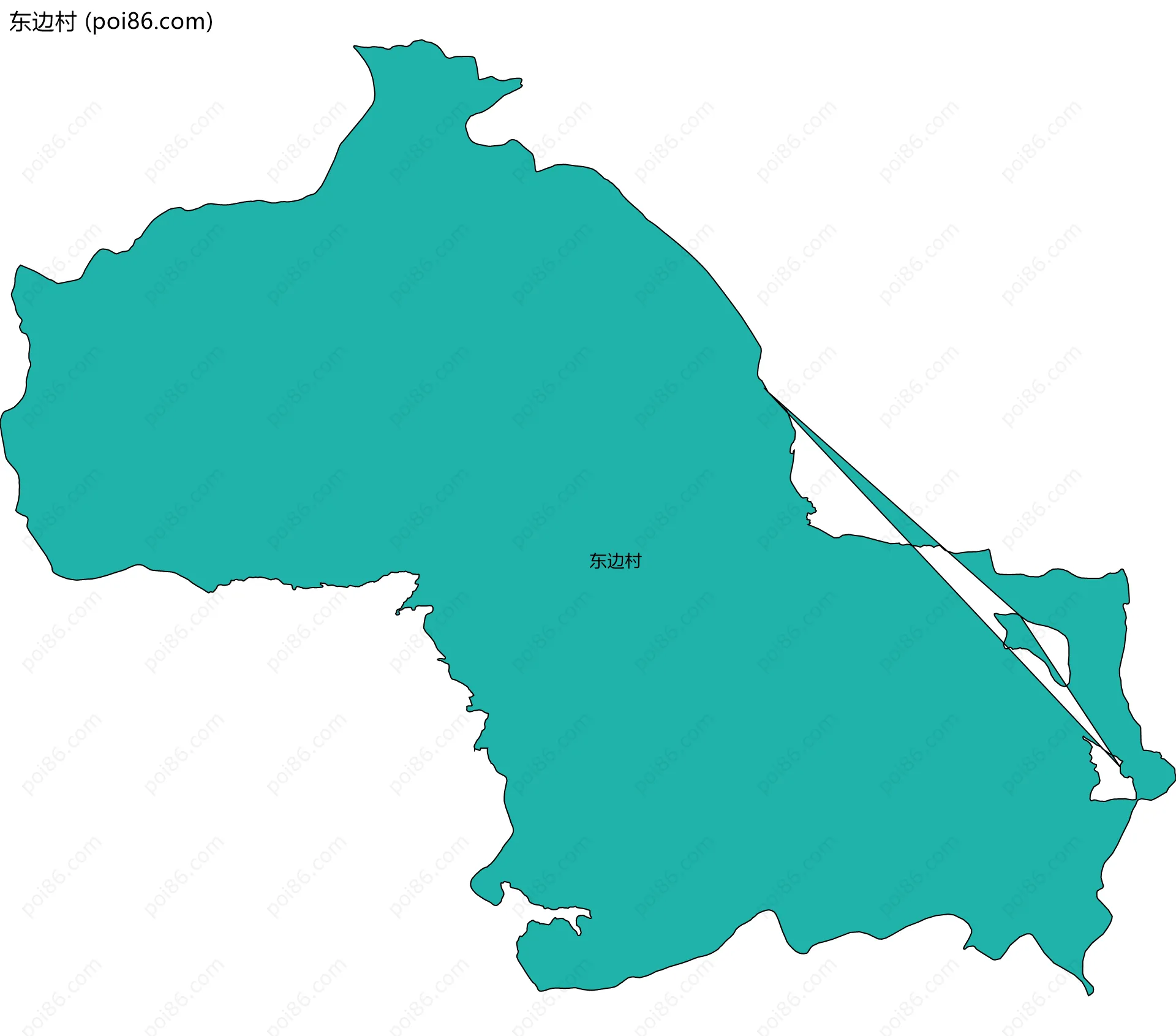 东边村边界地图