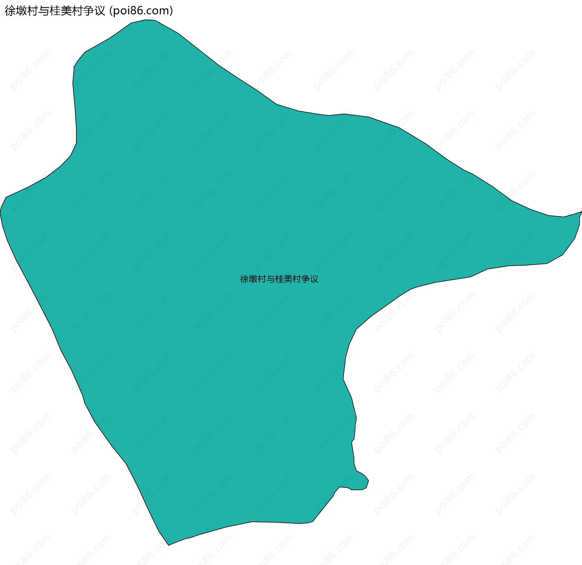 徐墩村与桂美村争议边界地图