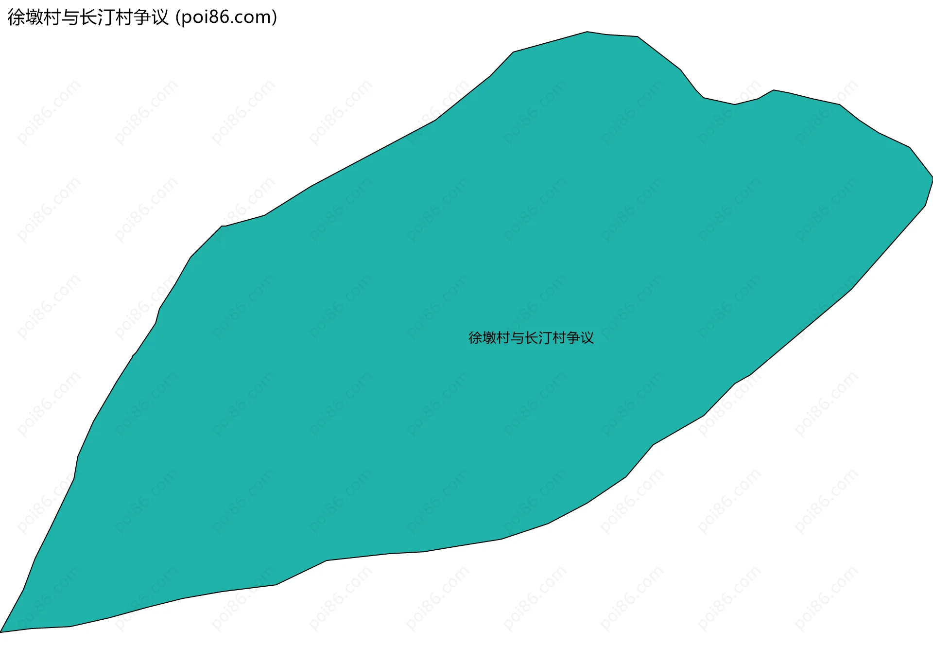 徐墩村与长汀村争议边界地图