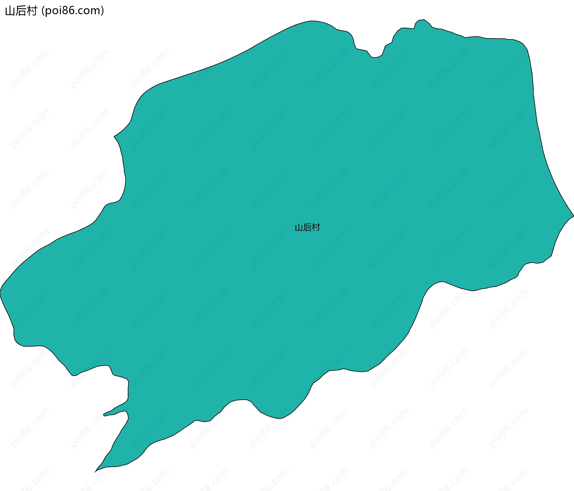 山后村边界地图