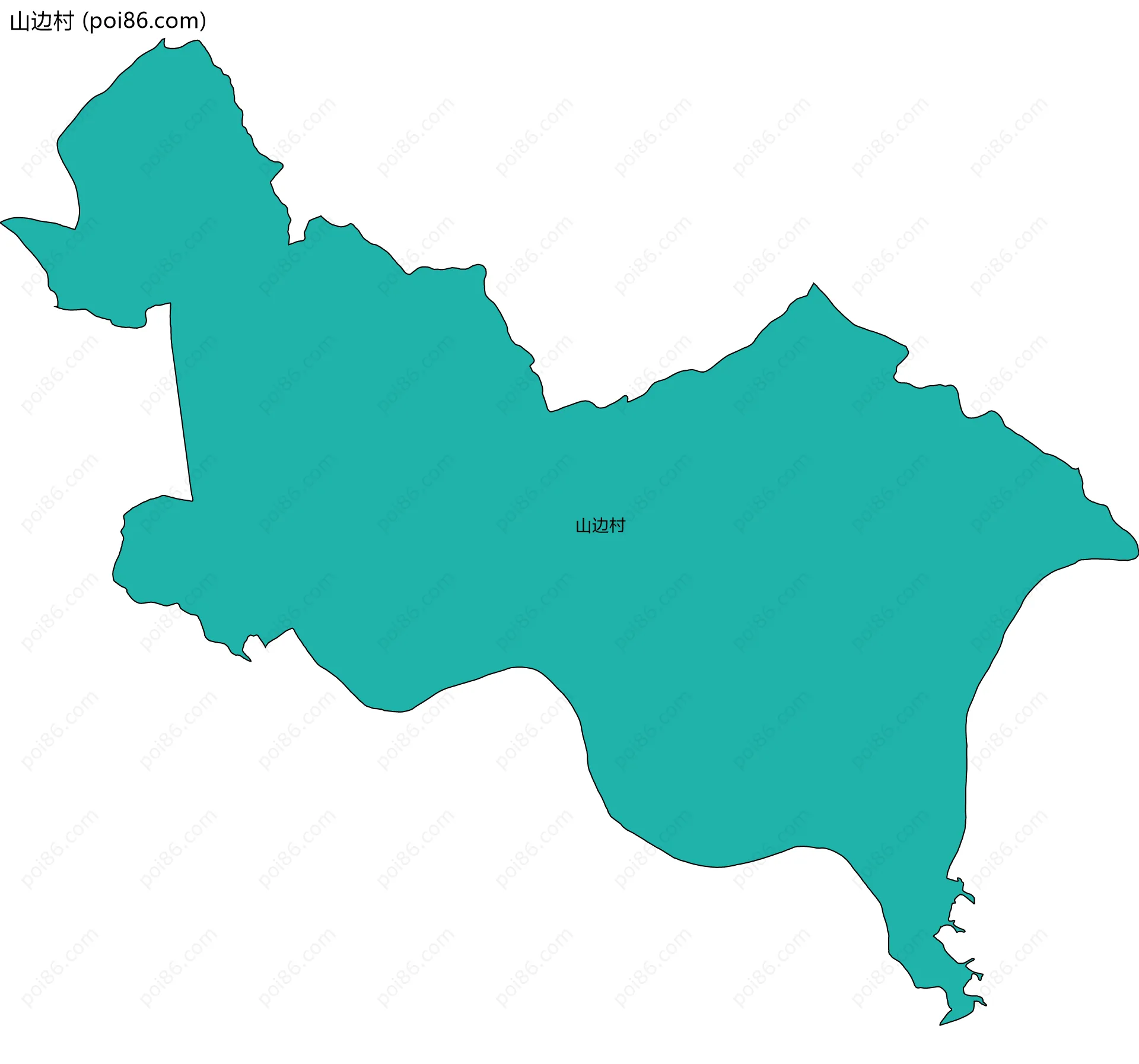 山边村边界地图
