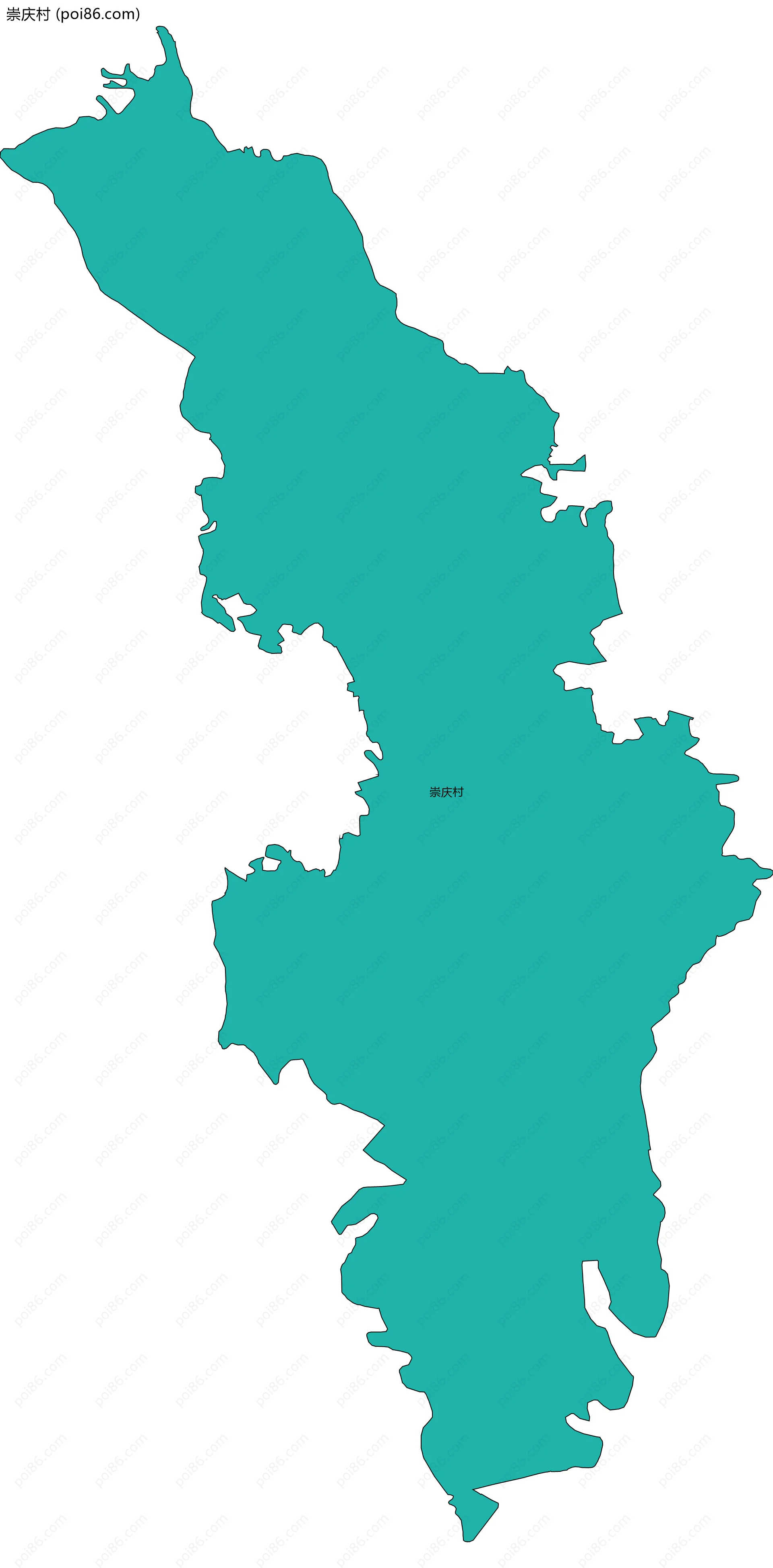 崇庆村边界地图