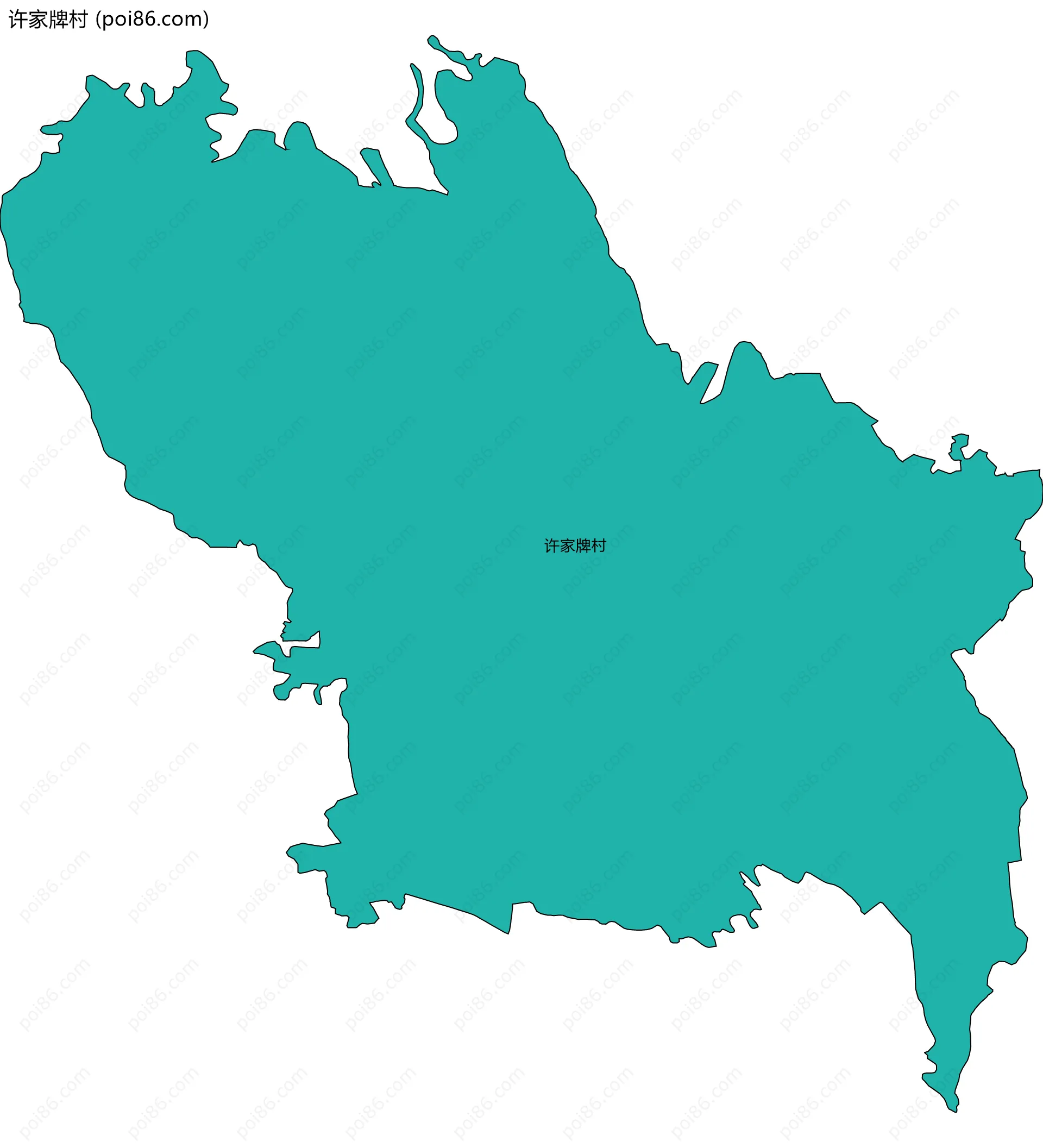 许家牌村边界地图