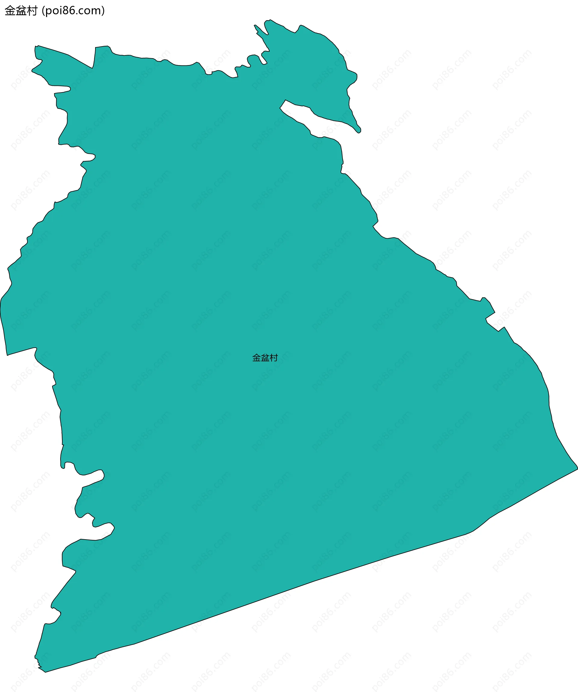 金盆村边界地图