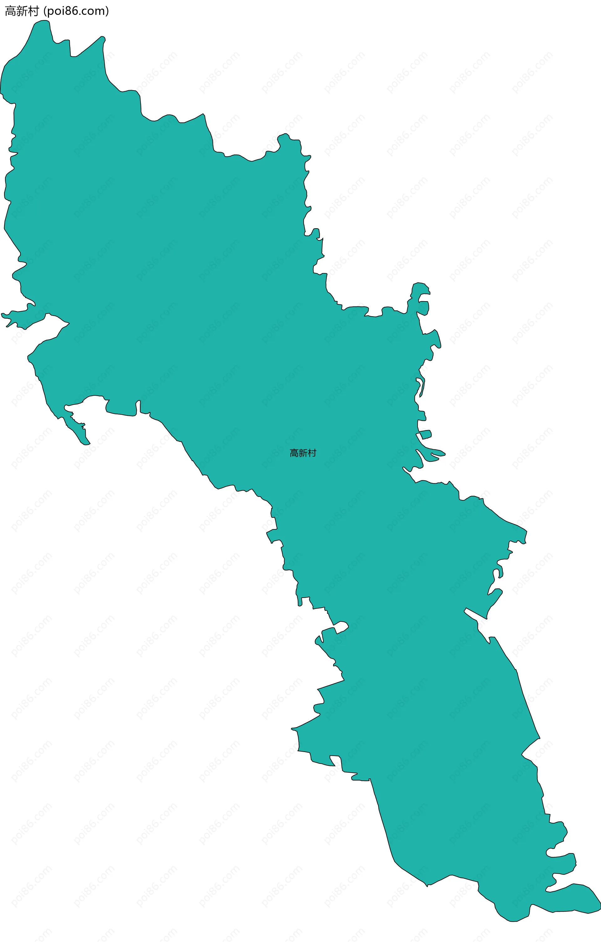 高新村边界地图