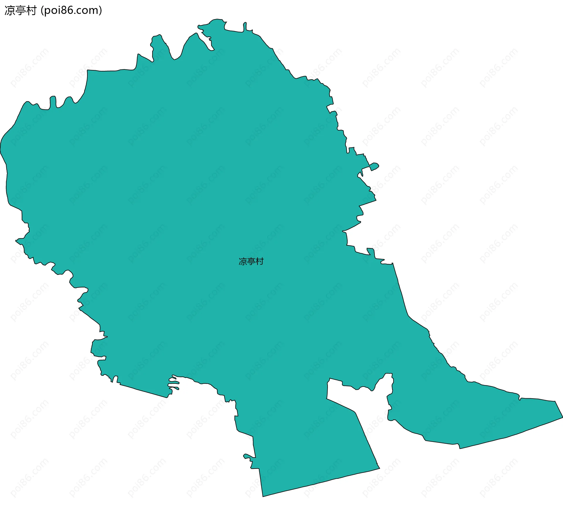 凉亭村边界地图