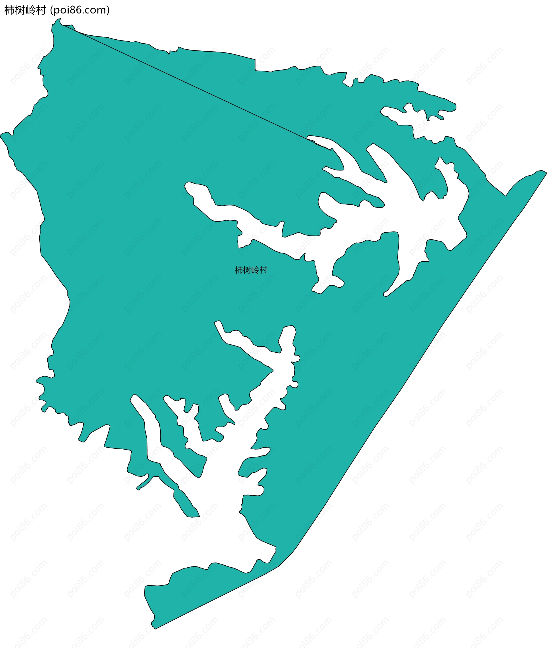 柿树岭村边界地图