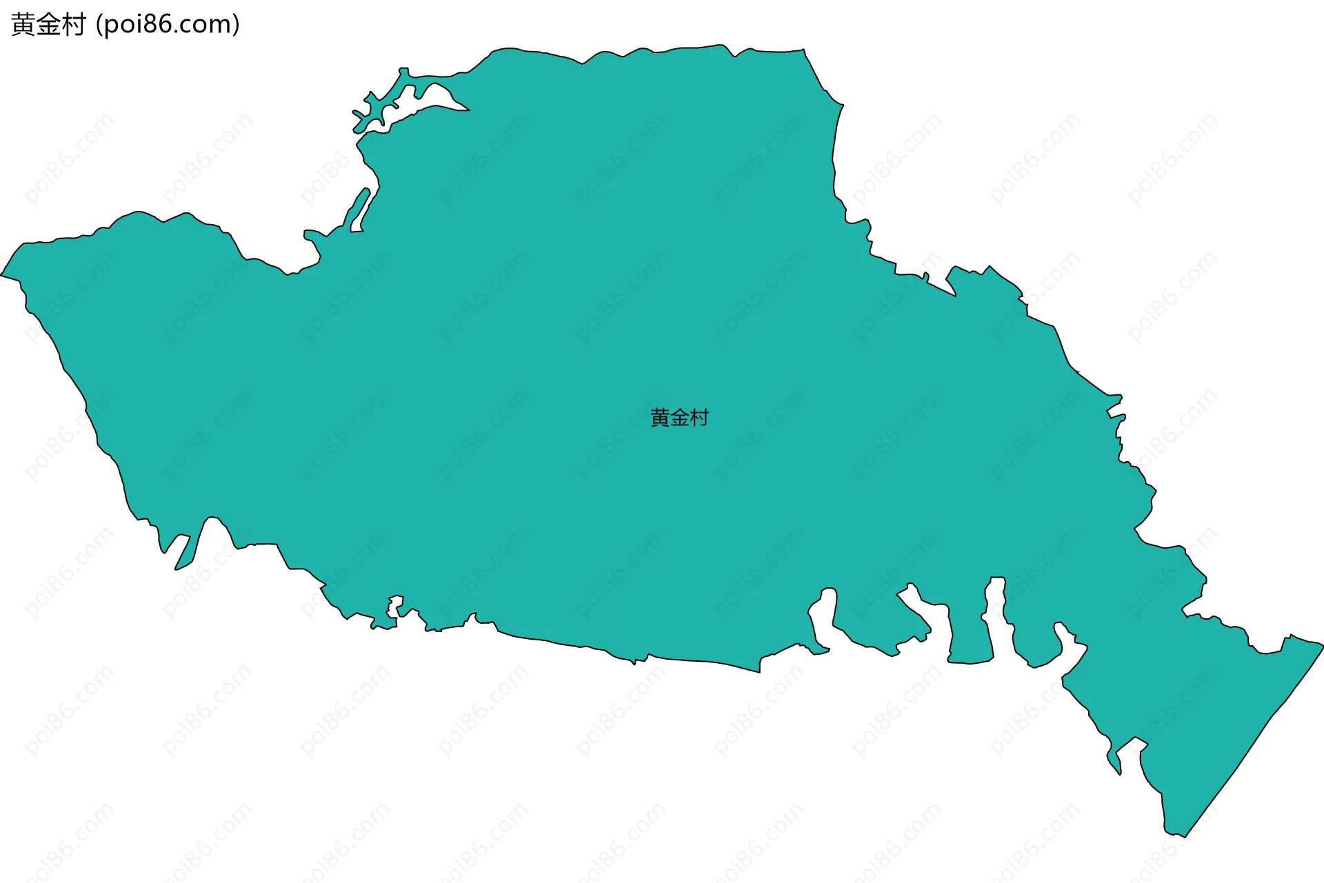 黄金村边界地图