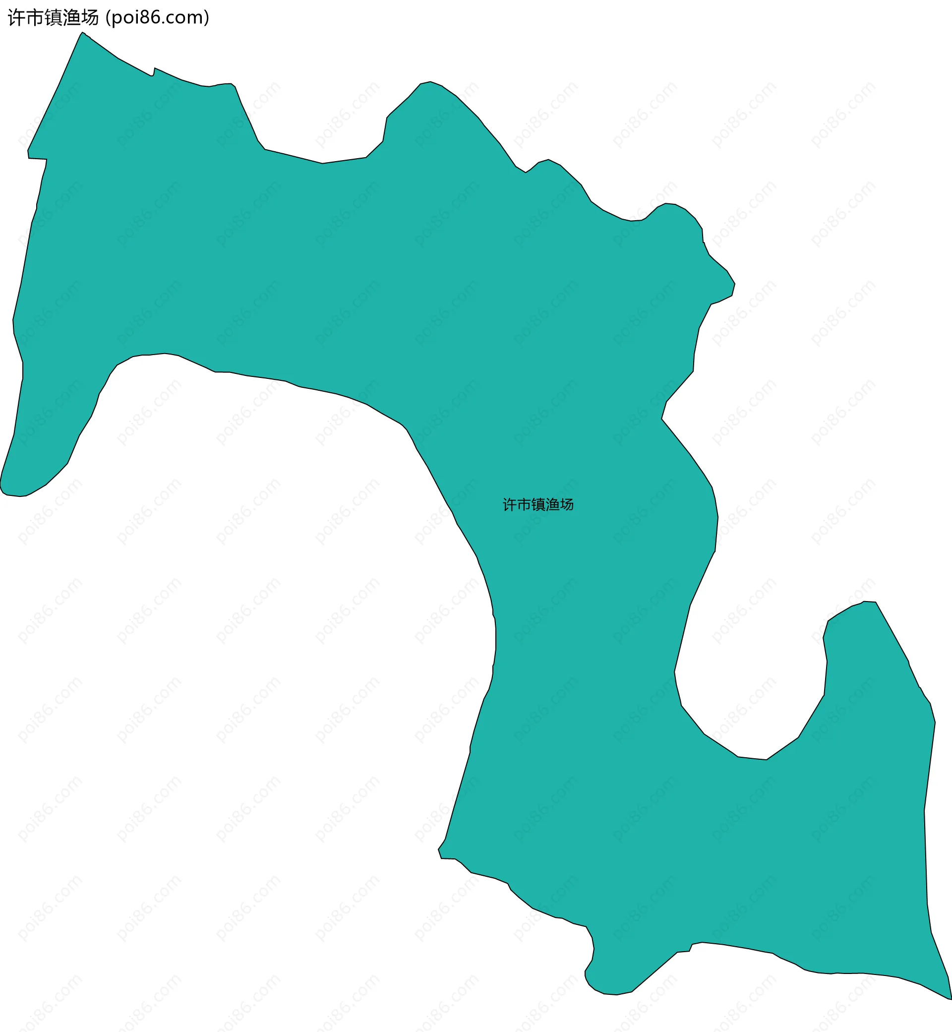 许市镇渔场边界地图