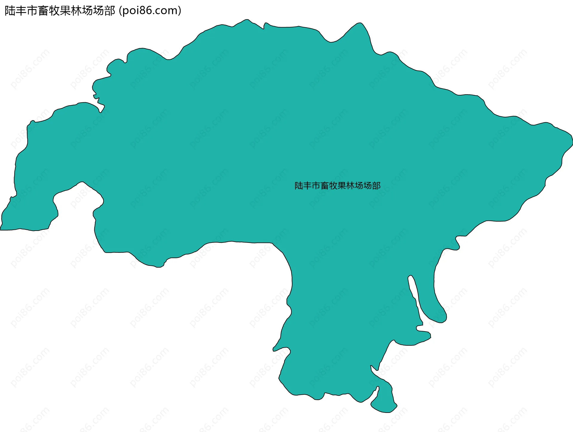 陆丰市畜牧果林场场部边界地图