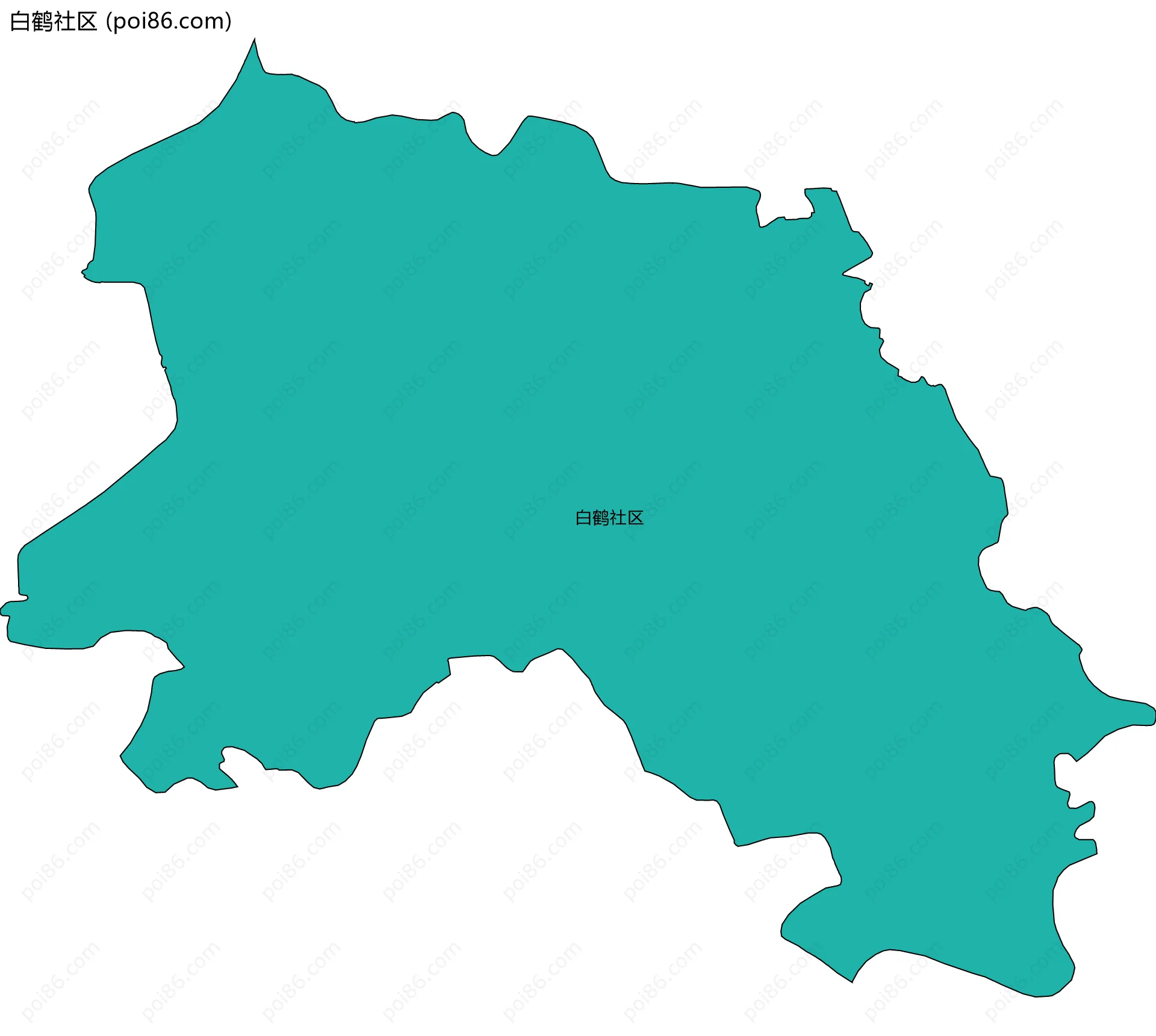 白鹤社区边界地图
