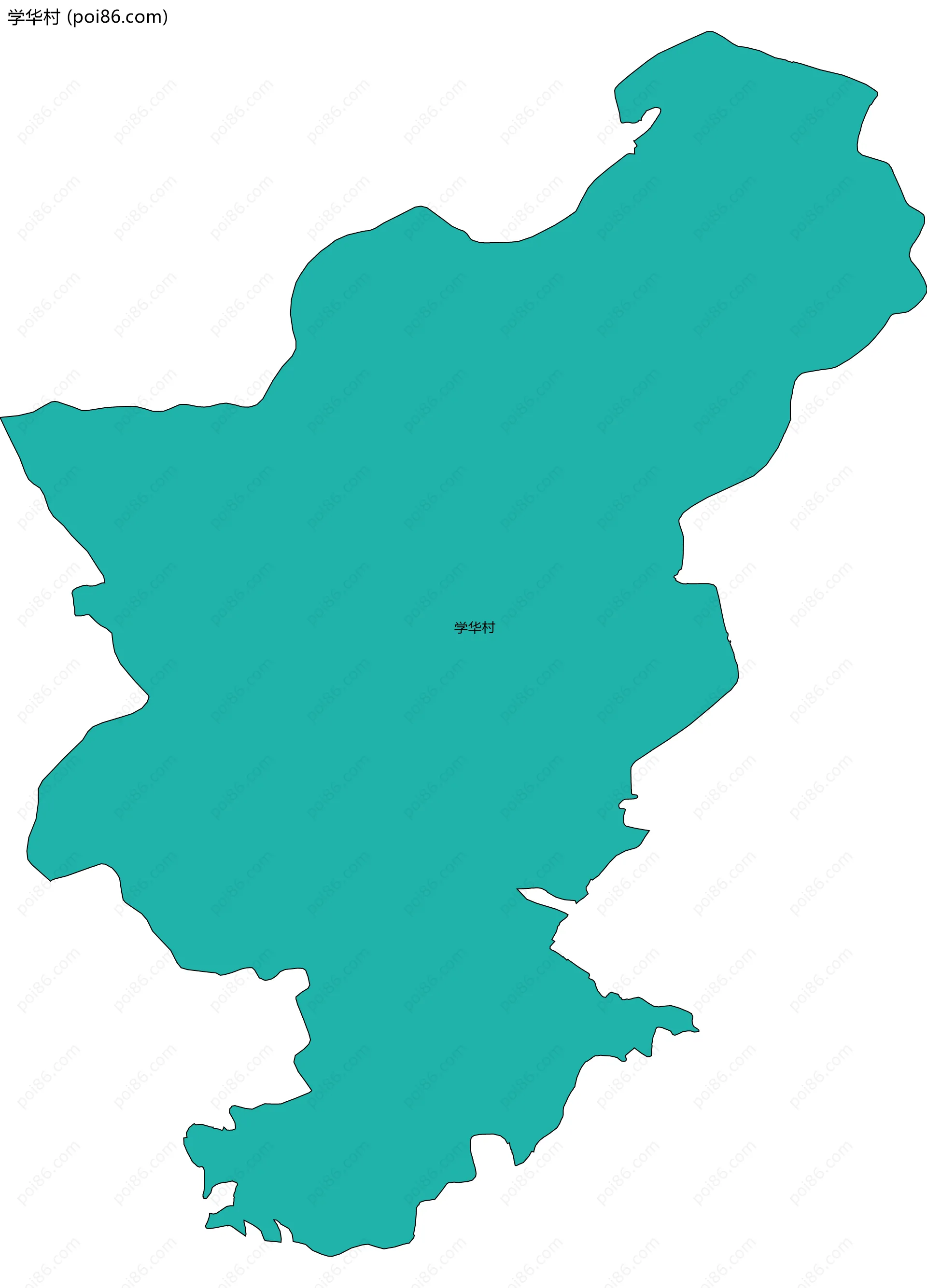学华村边界地图