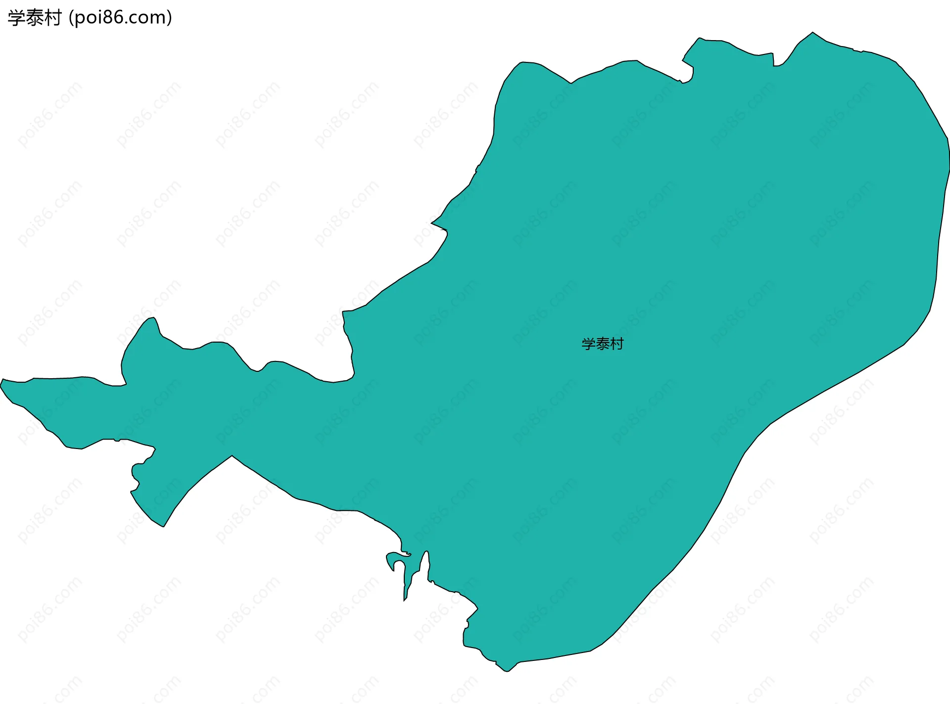 学泰村边界地图