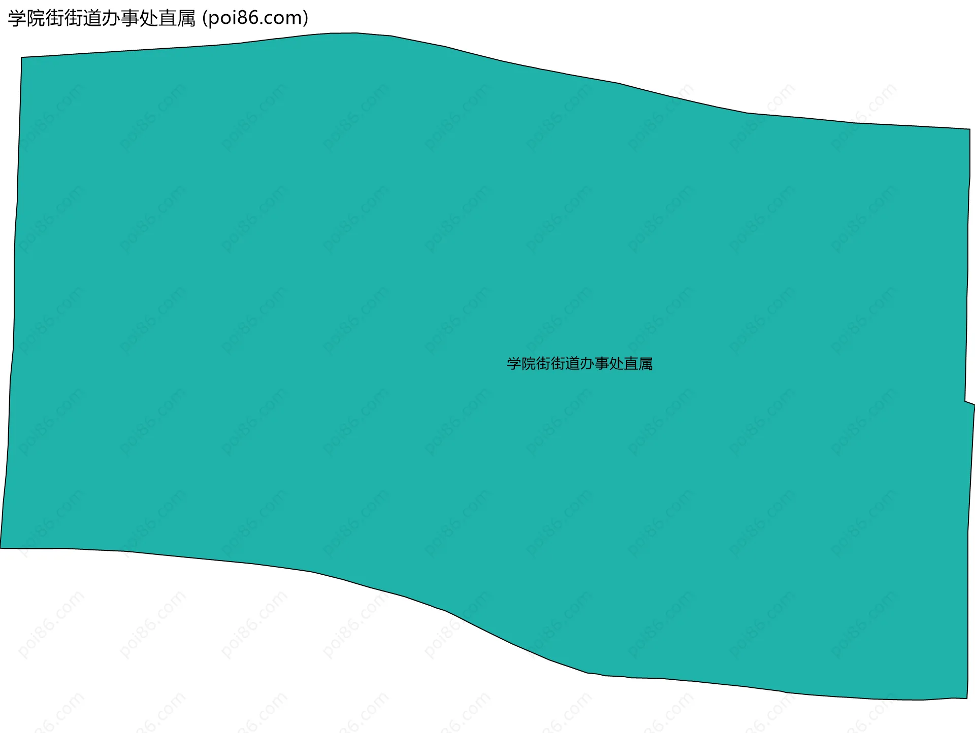学院街街道办事处直属边界地图