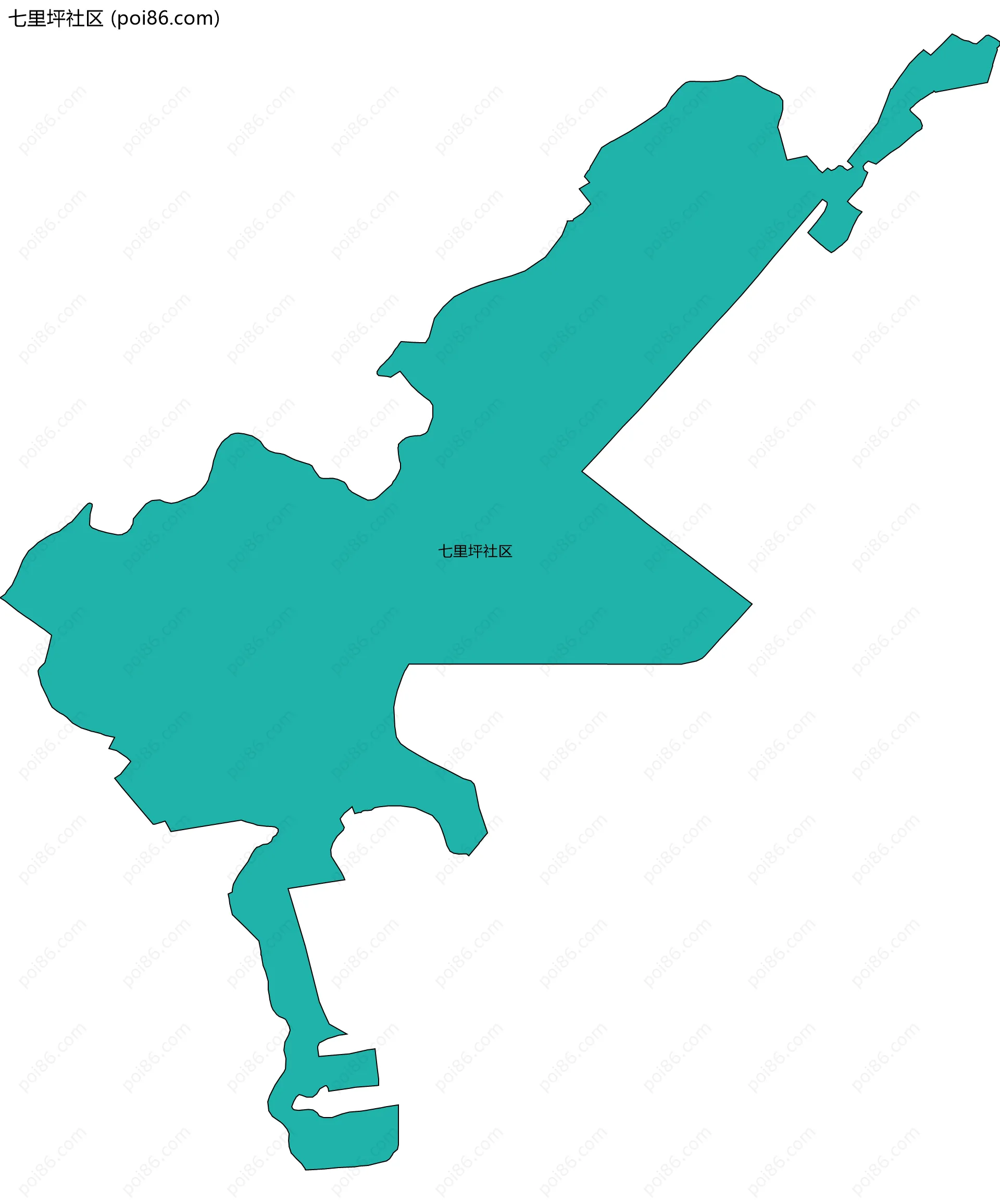 七里坪社区边界地图