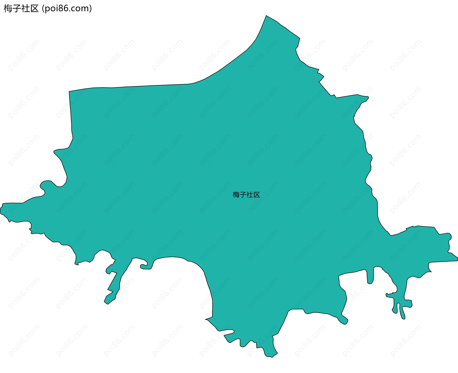 梅子社区边界地图