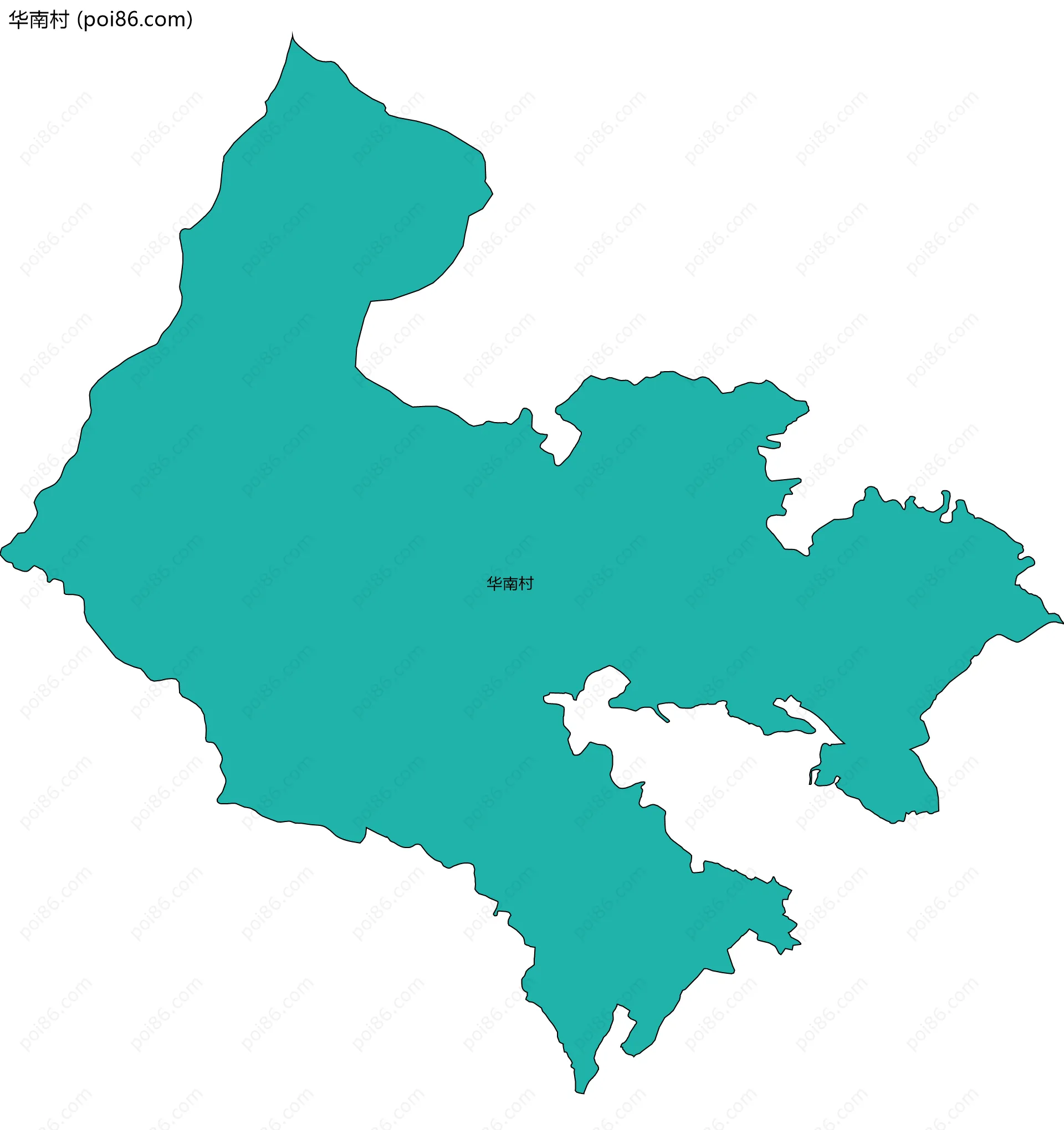 华南村边界地图