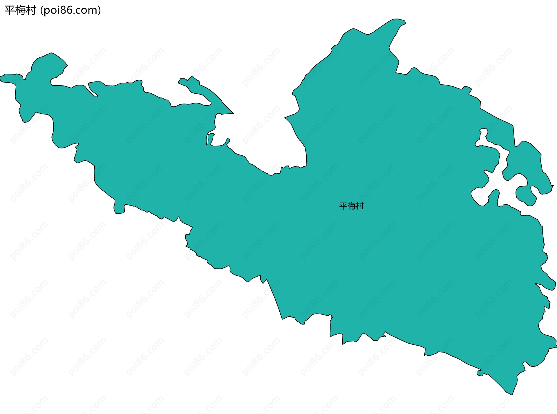 平梅村边界地图