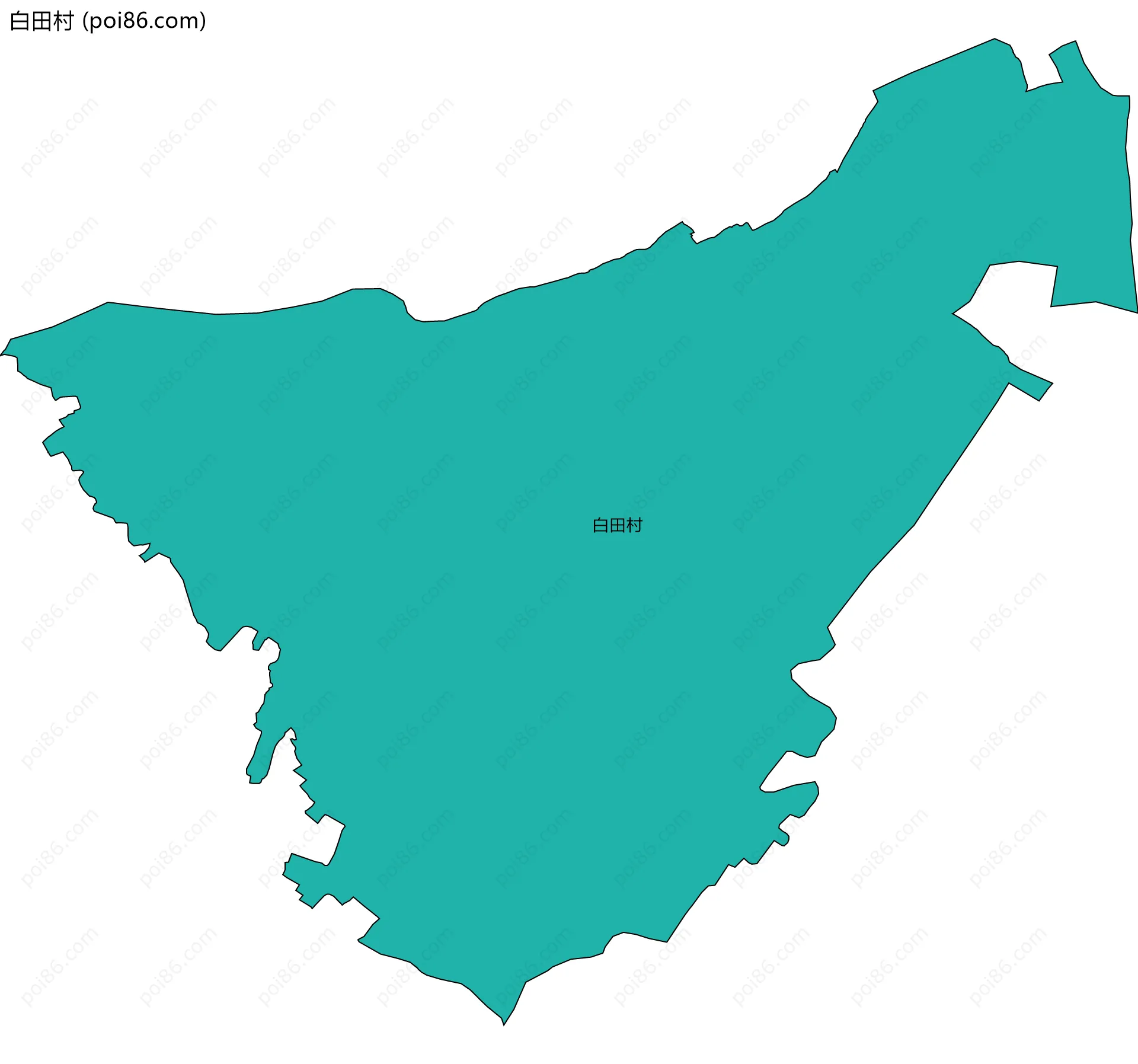 白田村边界地图