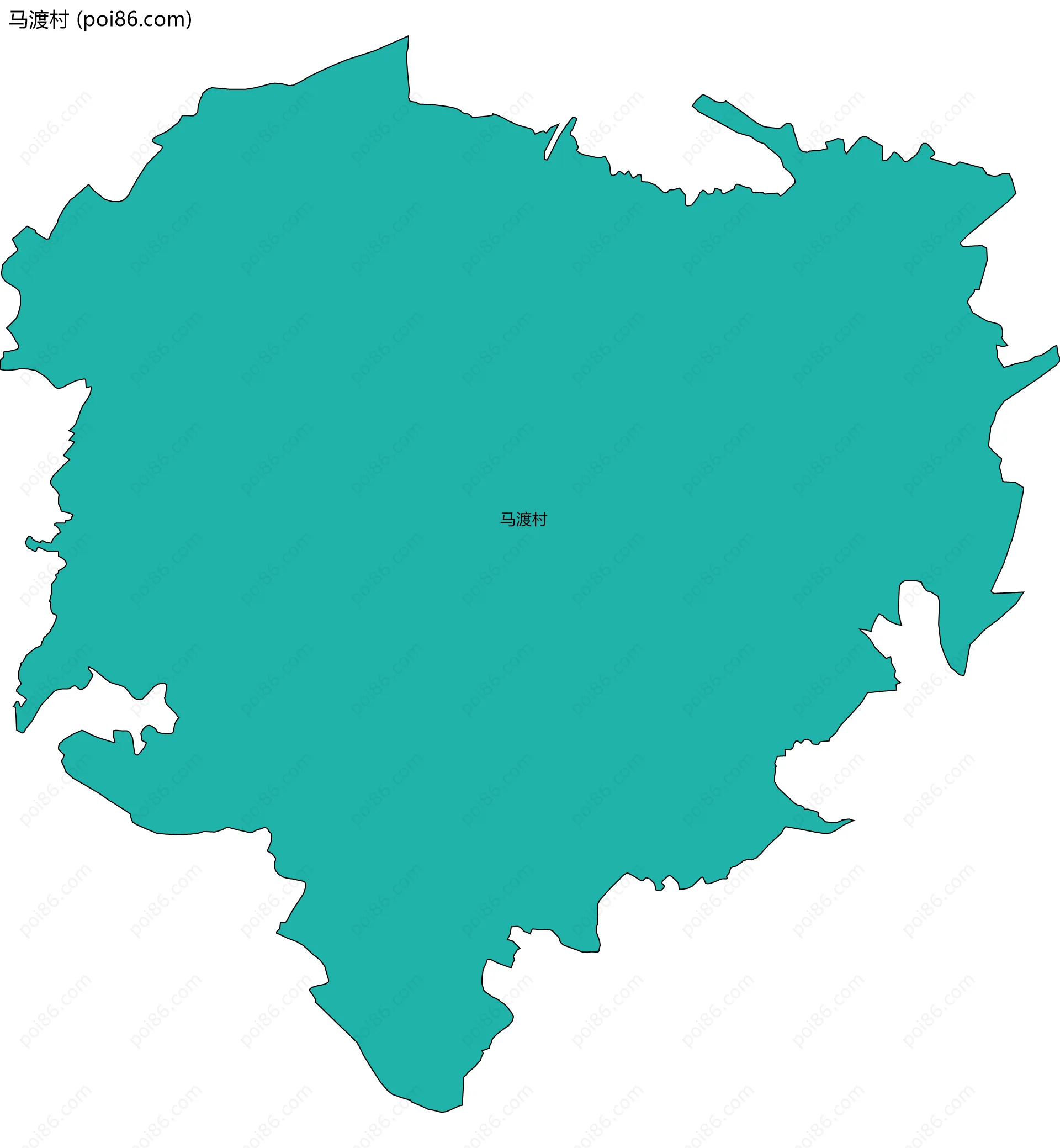 马渡村边界地图