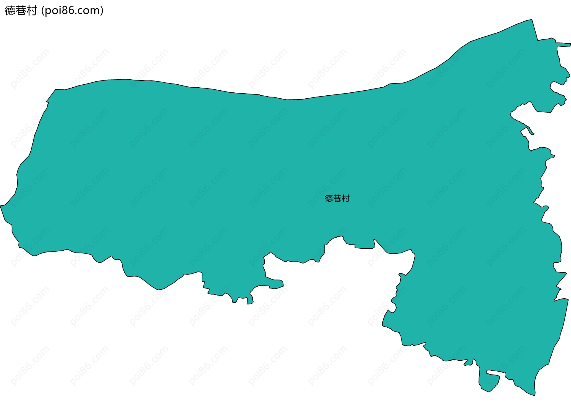 德巷村边界地图