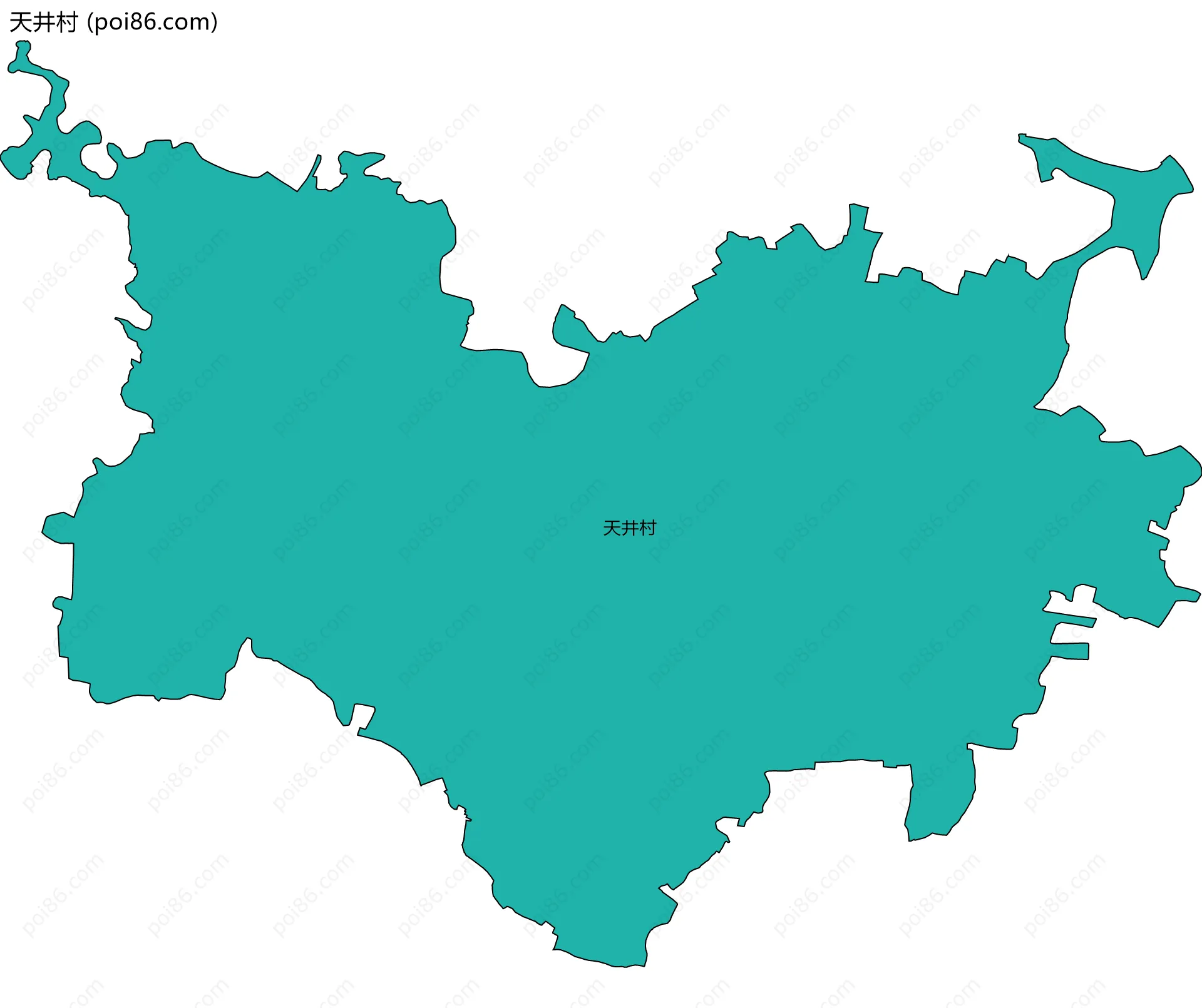 天井村边界地图