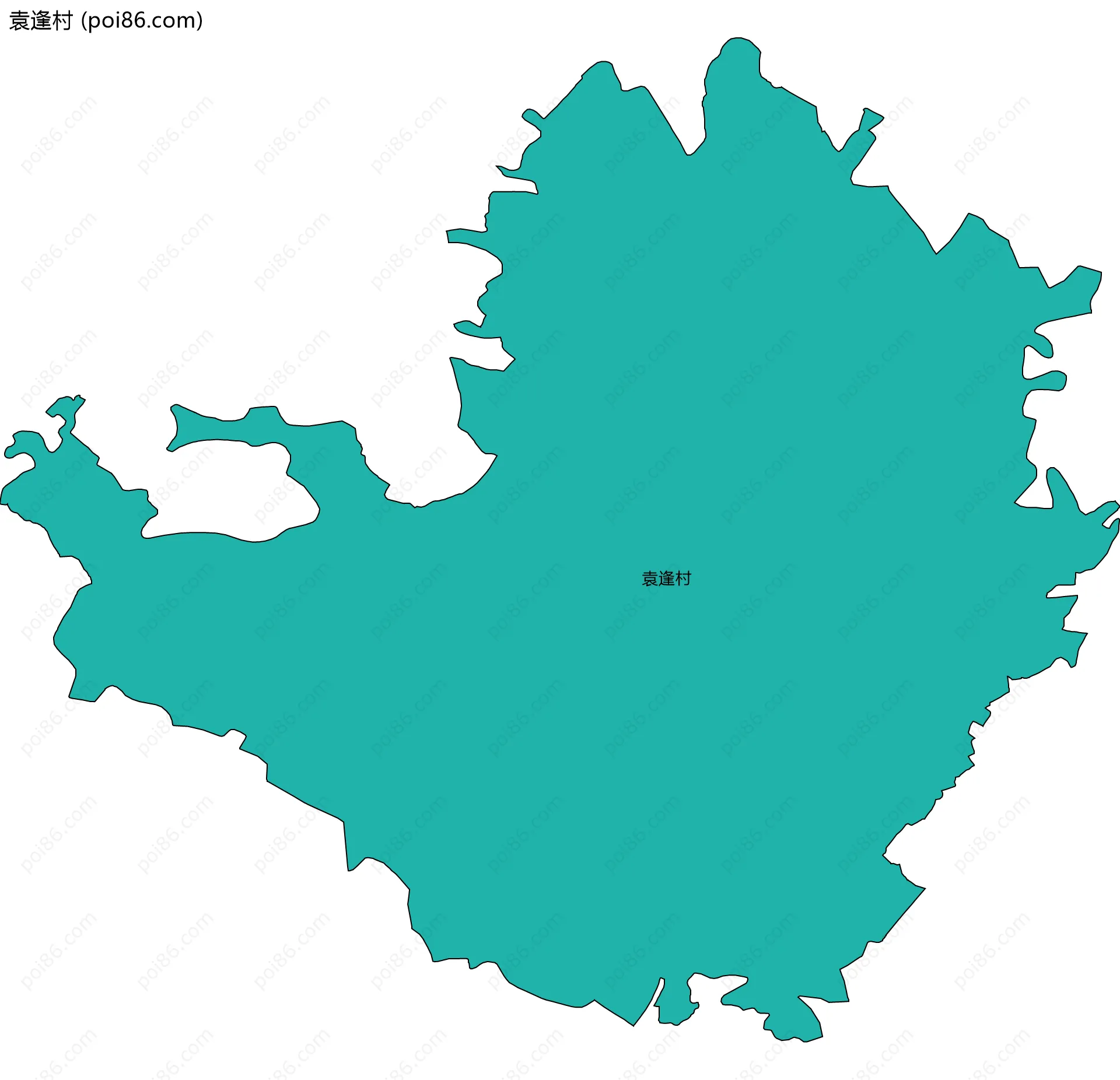 袁逢村边界地图