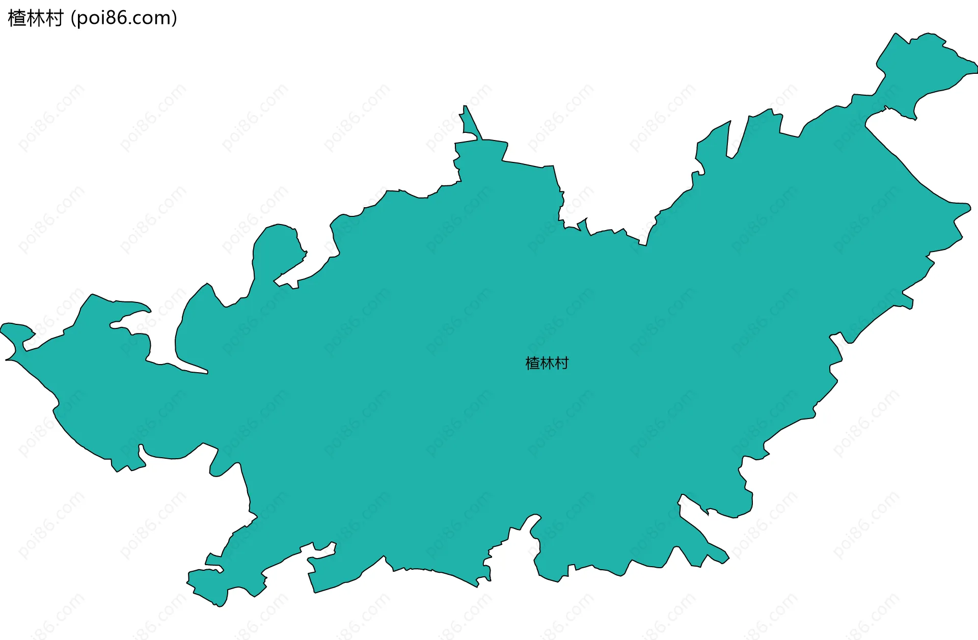 楂林村边界地图