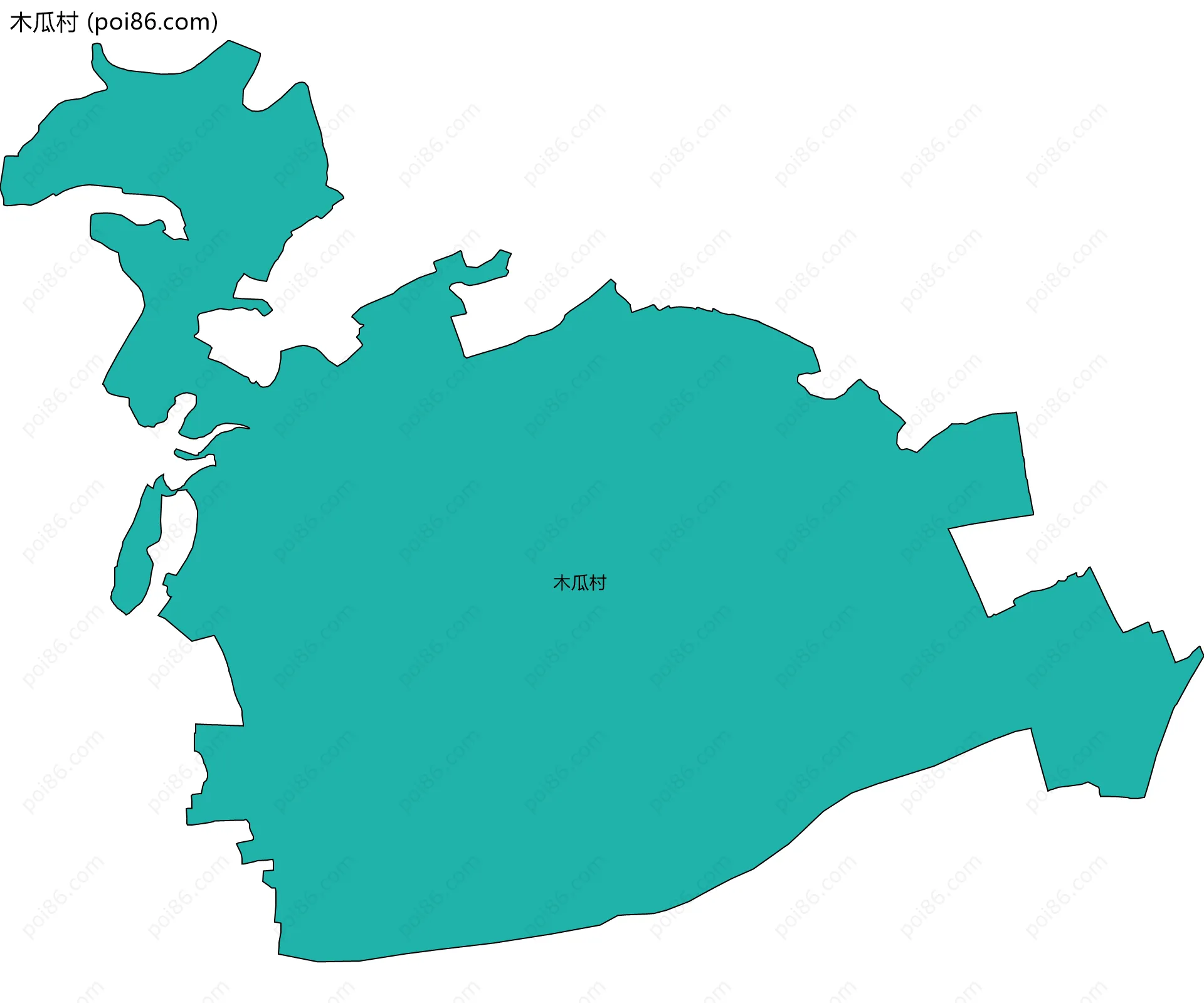 木瓜村边界地图