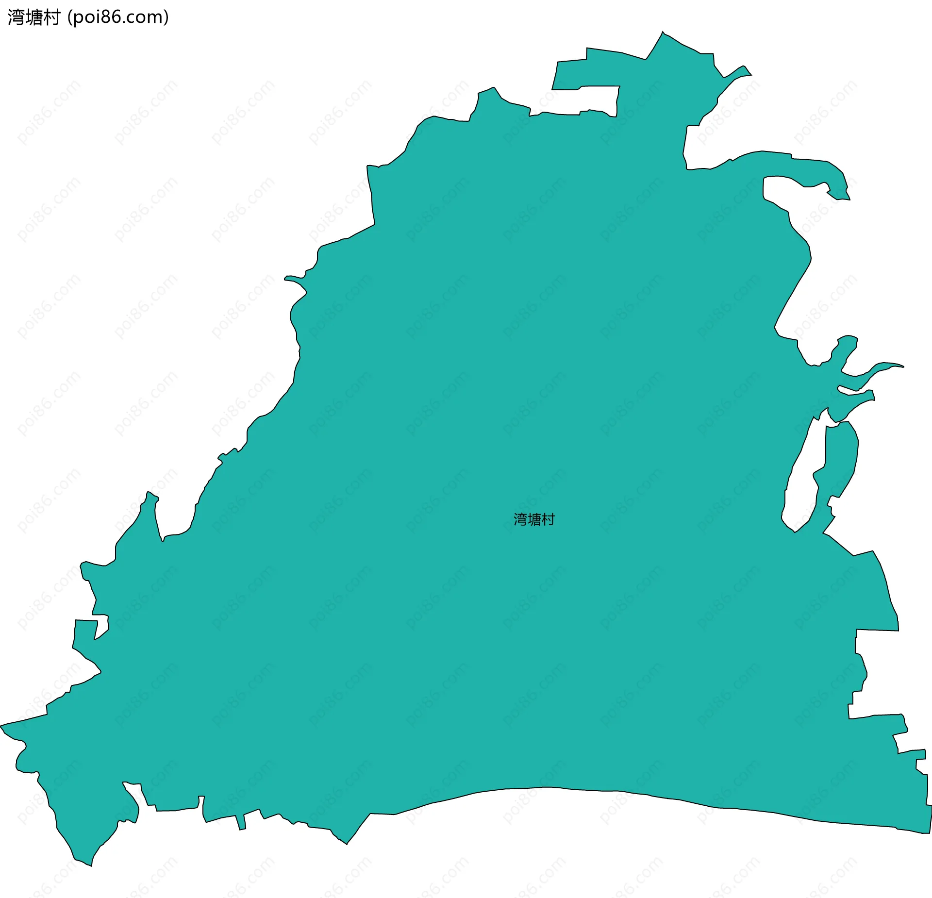 湾塘村边界地图