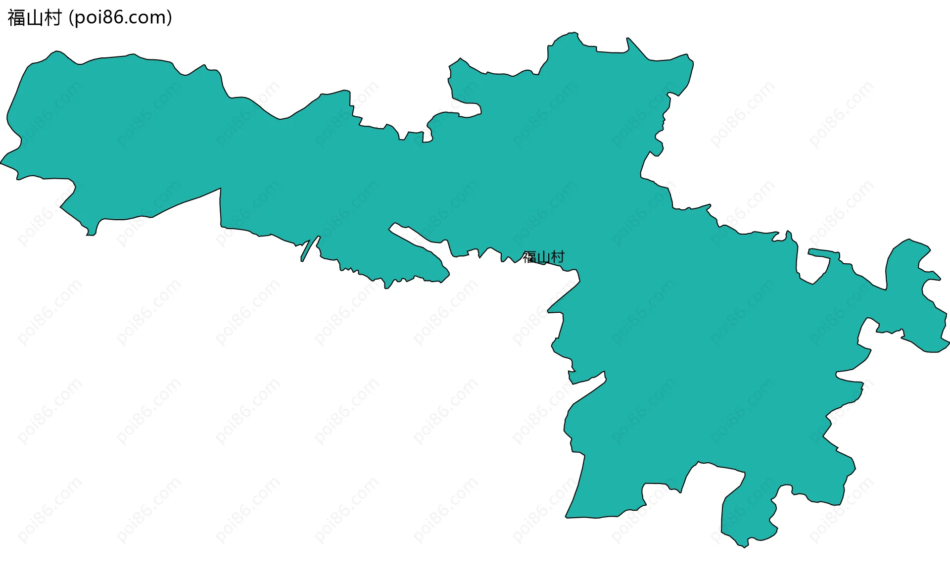 福山村边界地图