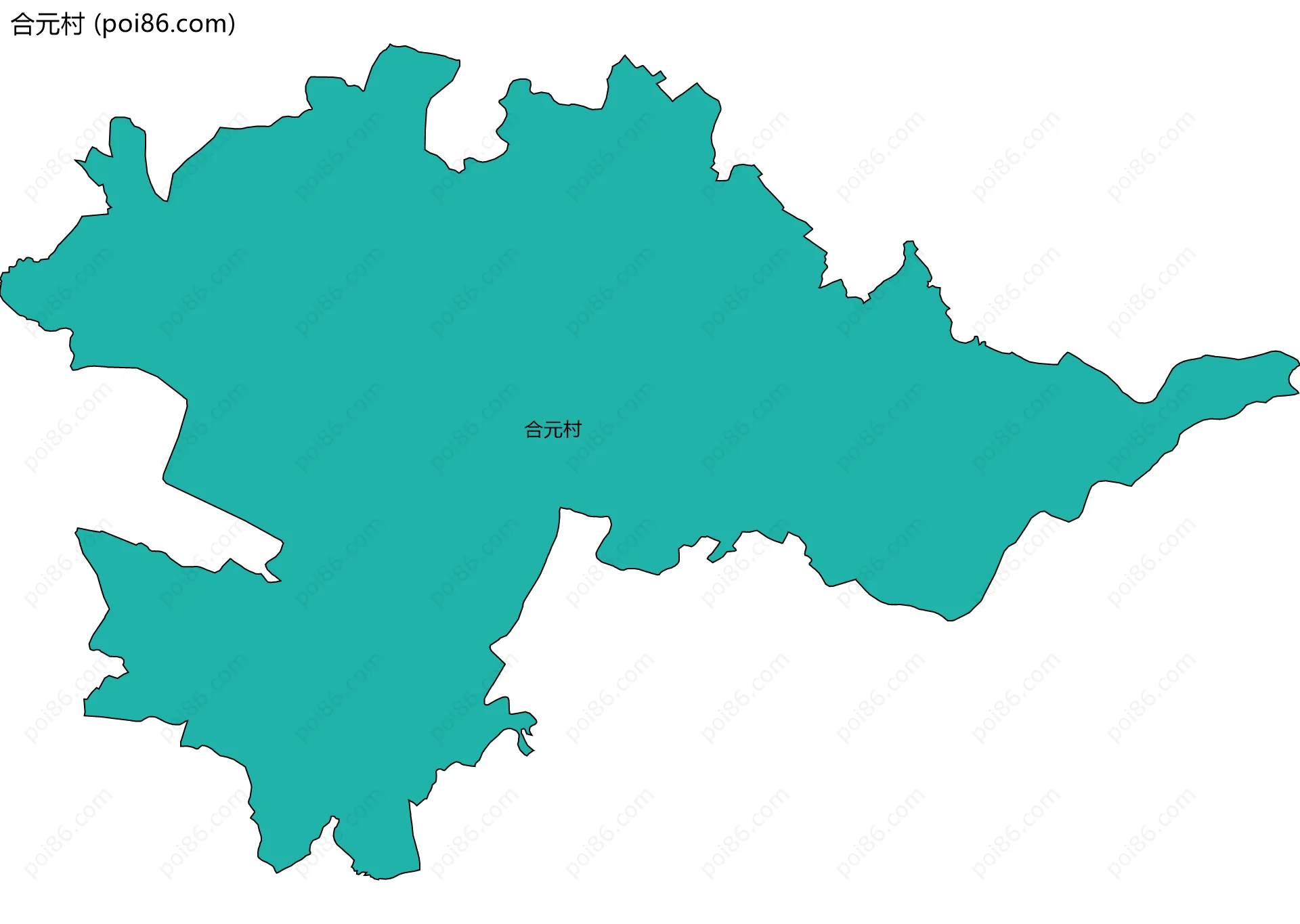 合元村边界地图