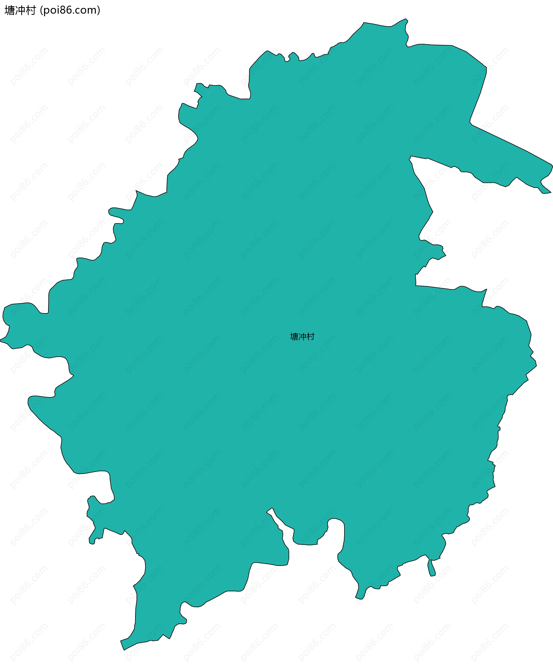 塘冲村边界地图