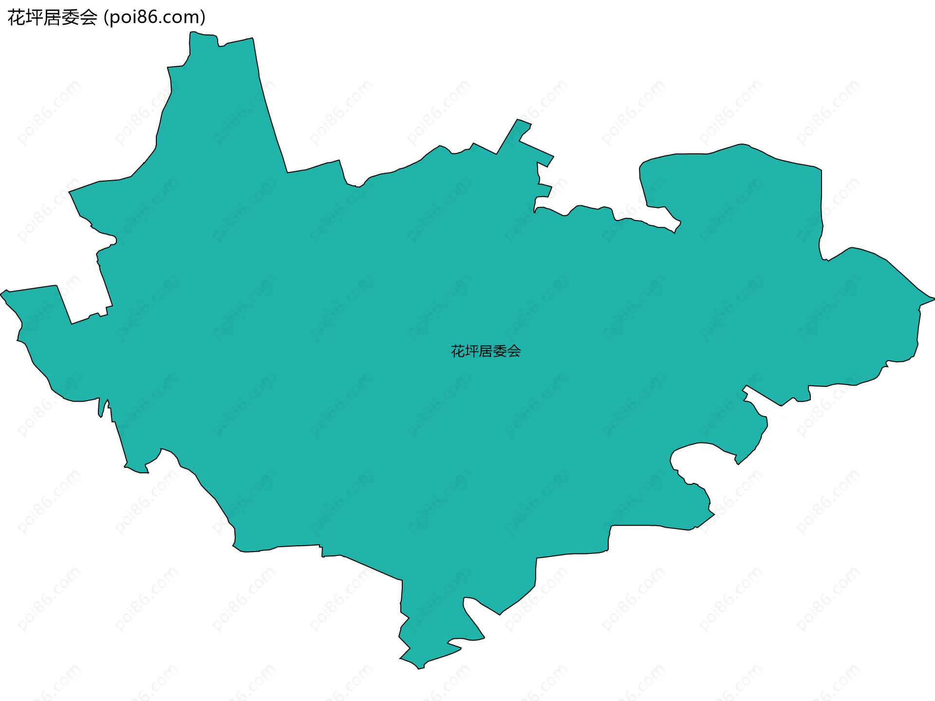花坪居委会边界地图