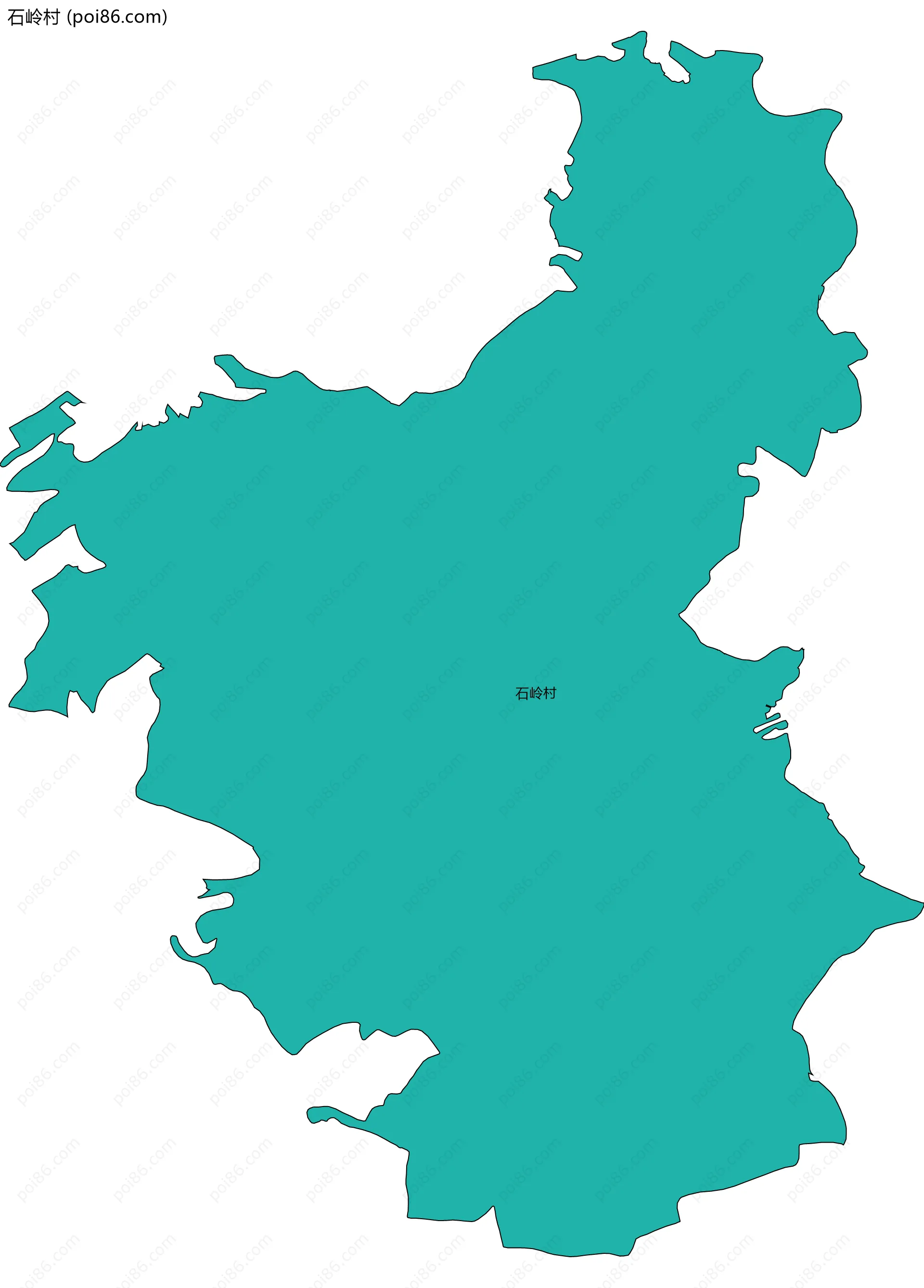 石岭村边界地图