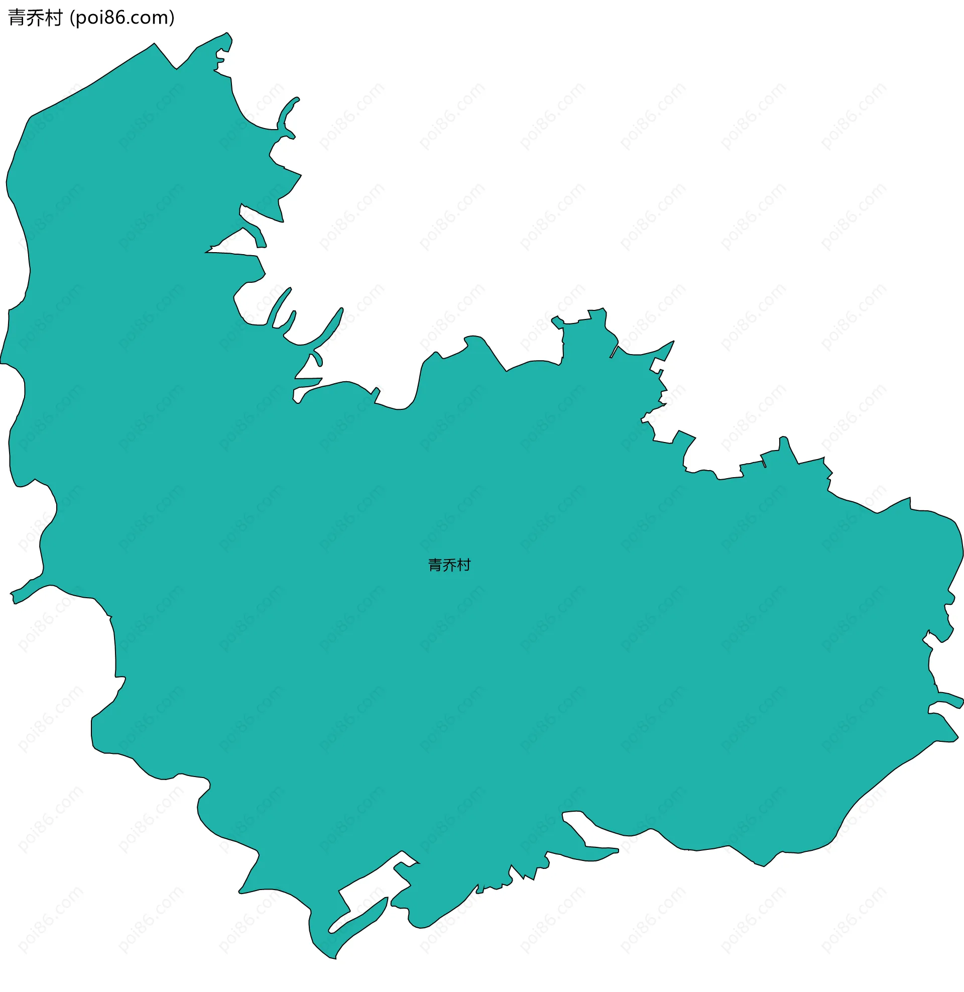 青乔村边界地图