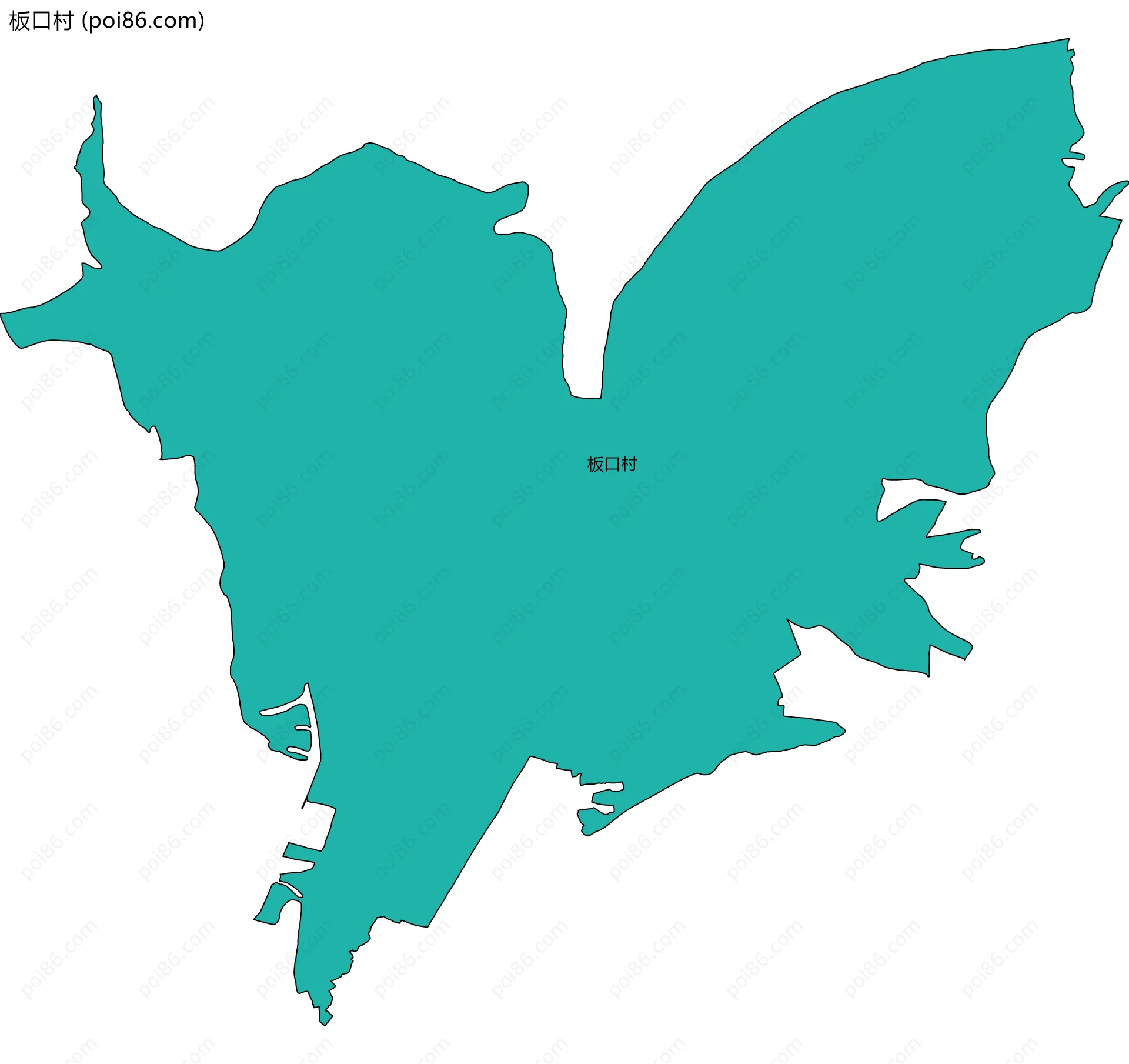 板口村边界地图