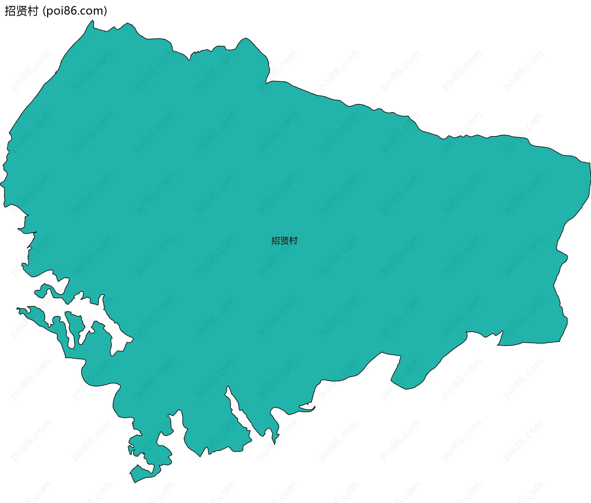 招贤村边界地图