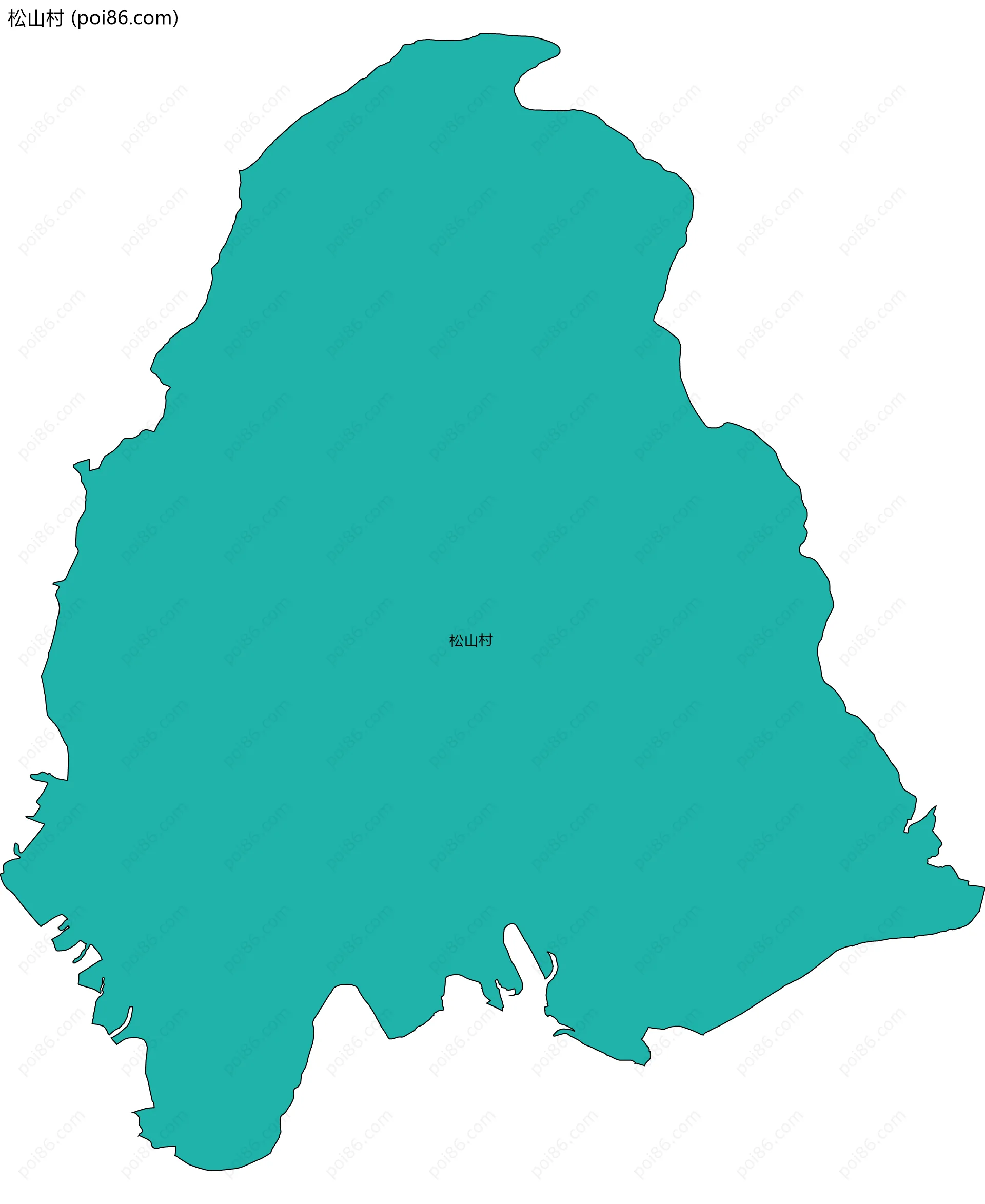 松山村边界地图