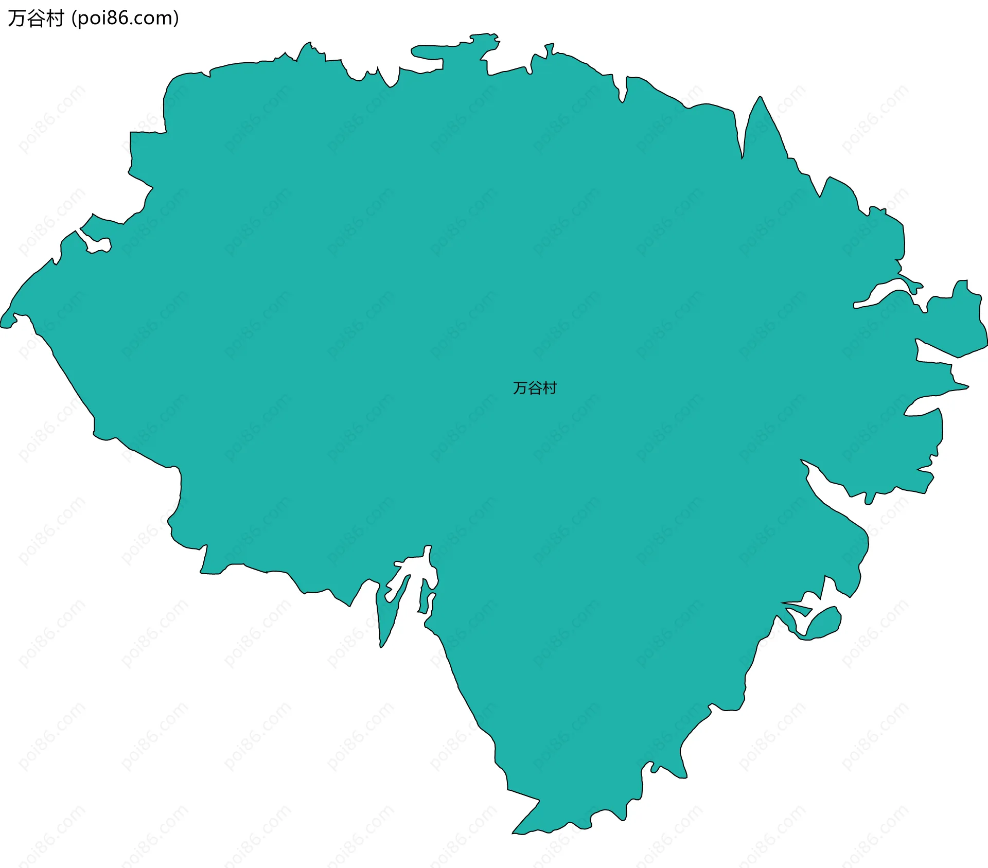万谷村边界地图