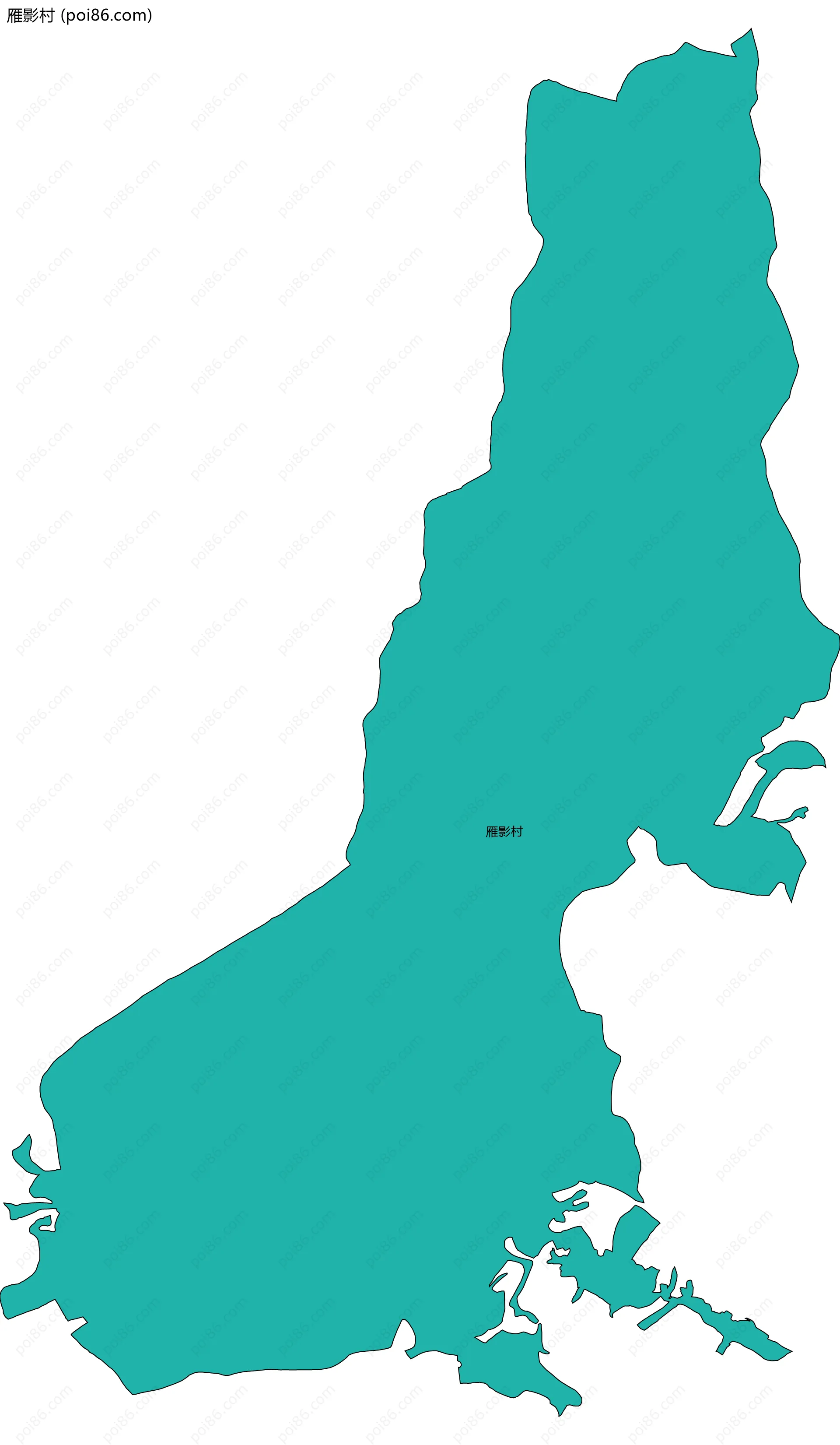 雁影村边界地图