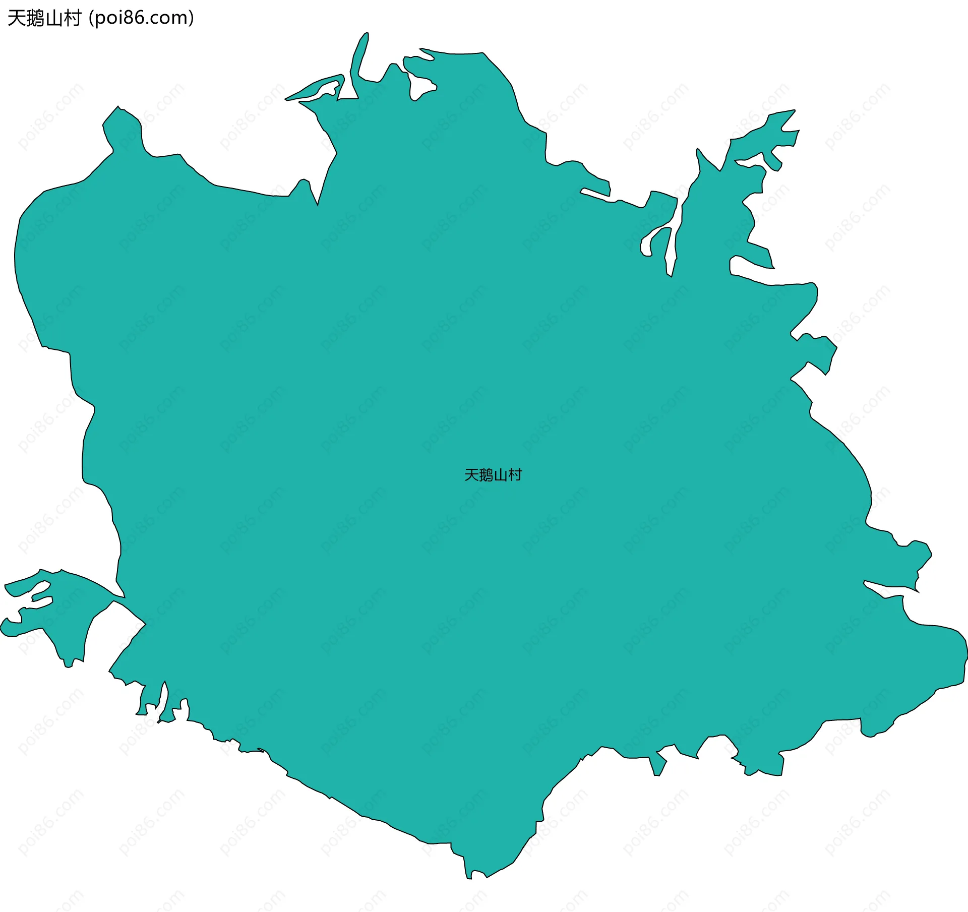 天鹅山村边界地图