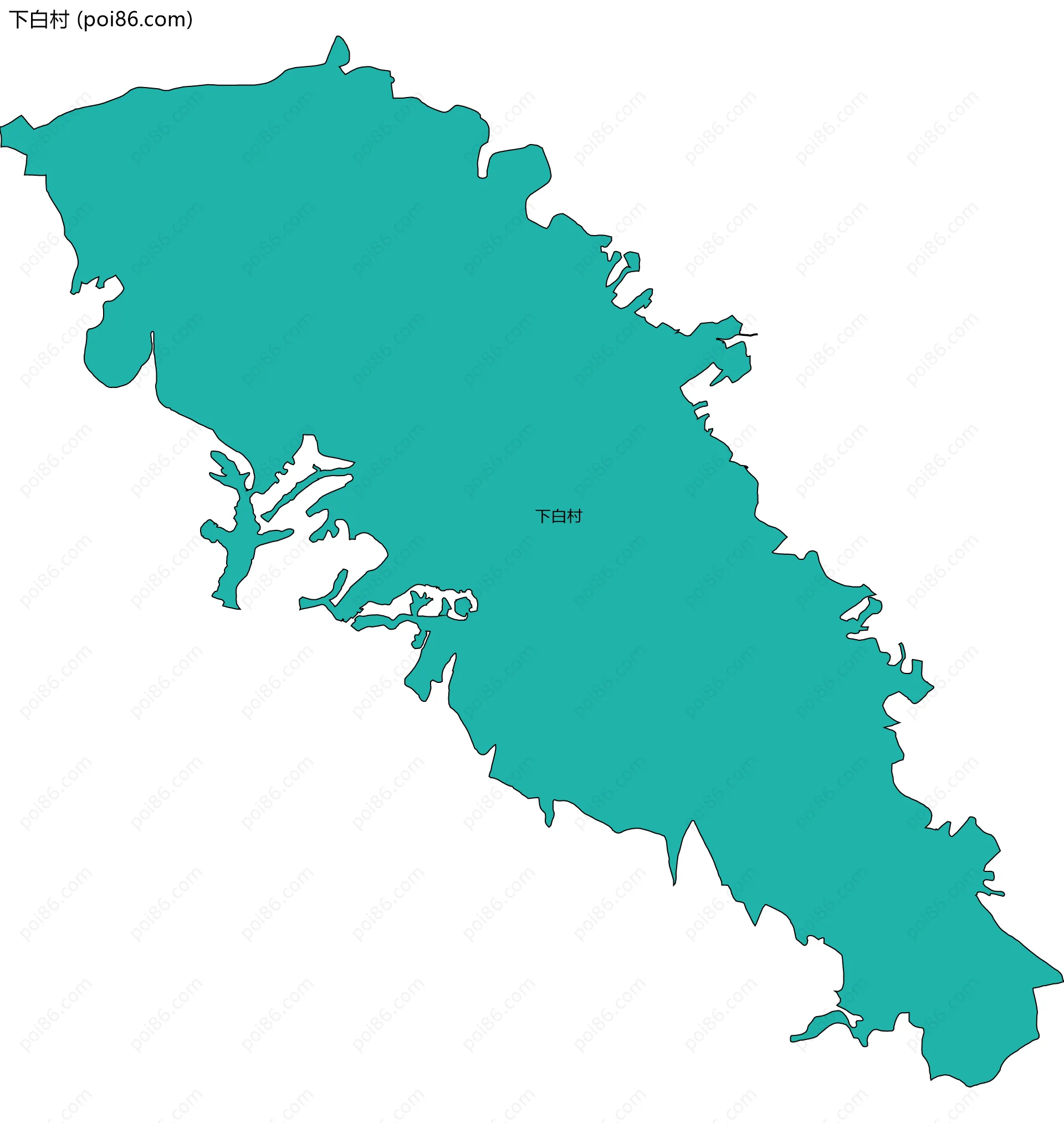 下白村边界地图
