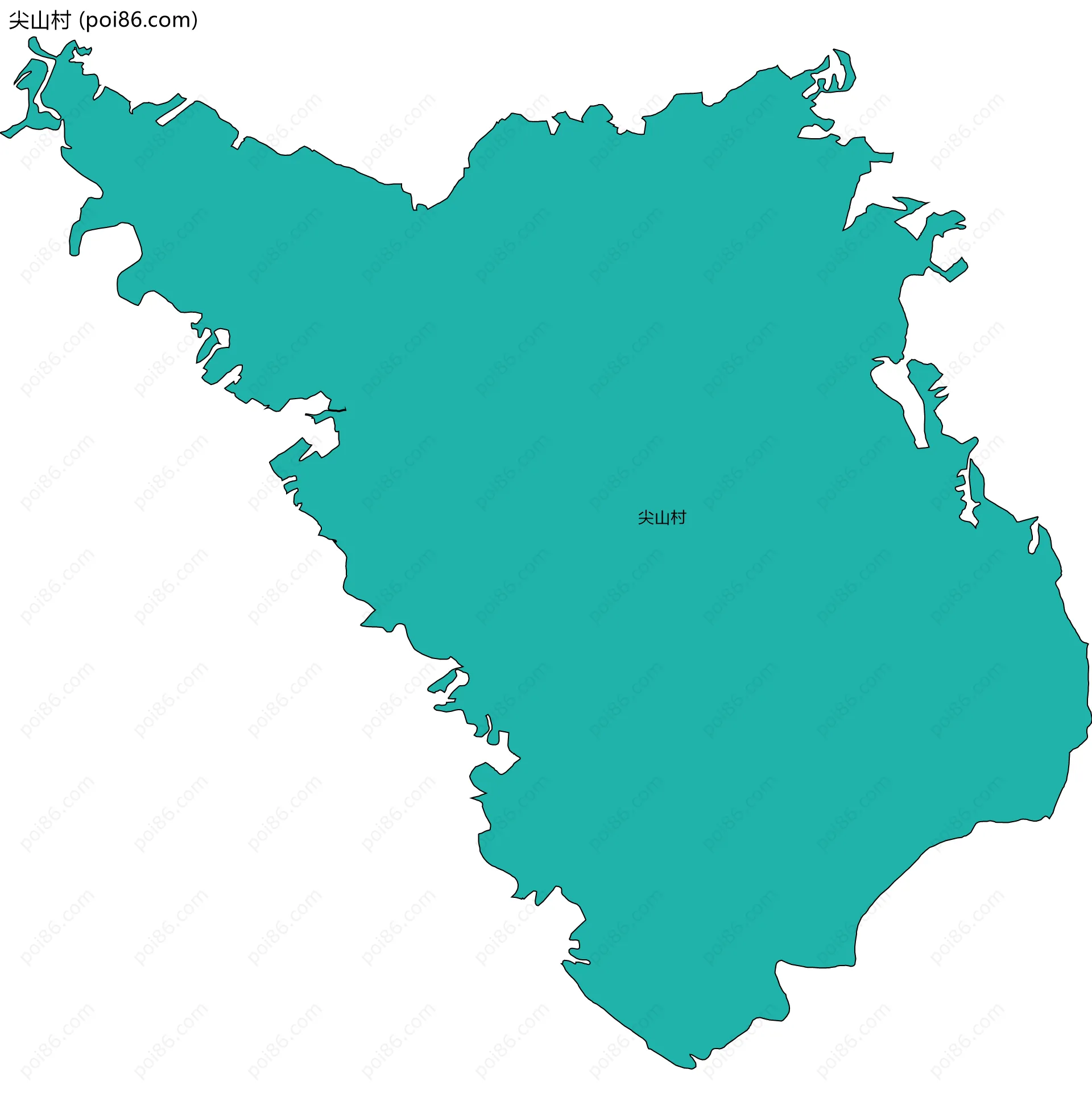 尖山村边界地图
