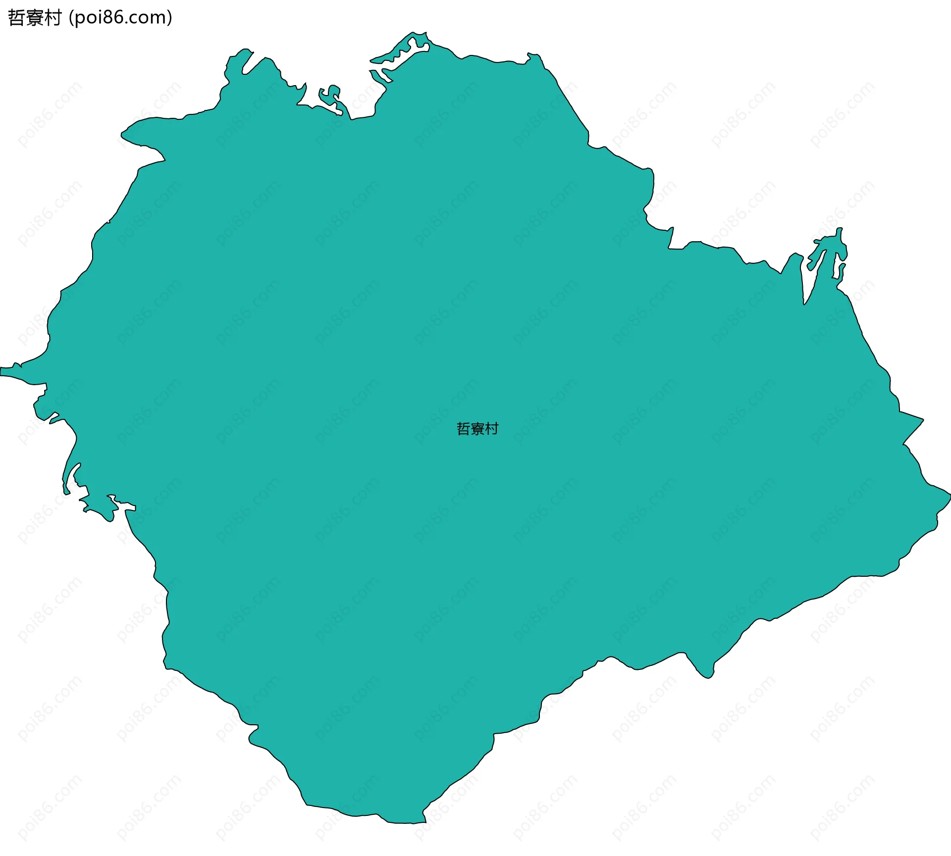 哲寮村边界地图