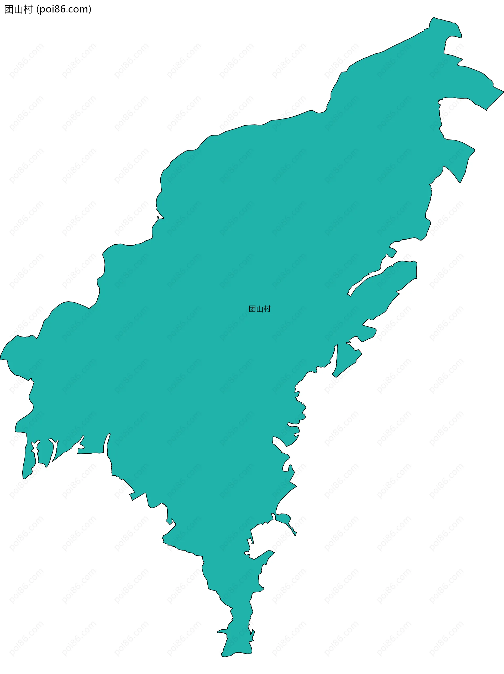 团山村边界地图