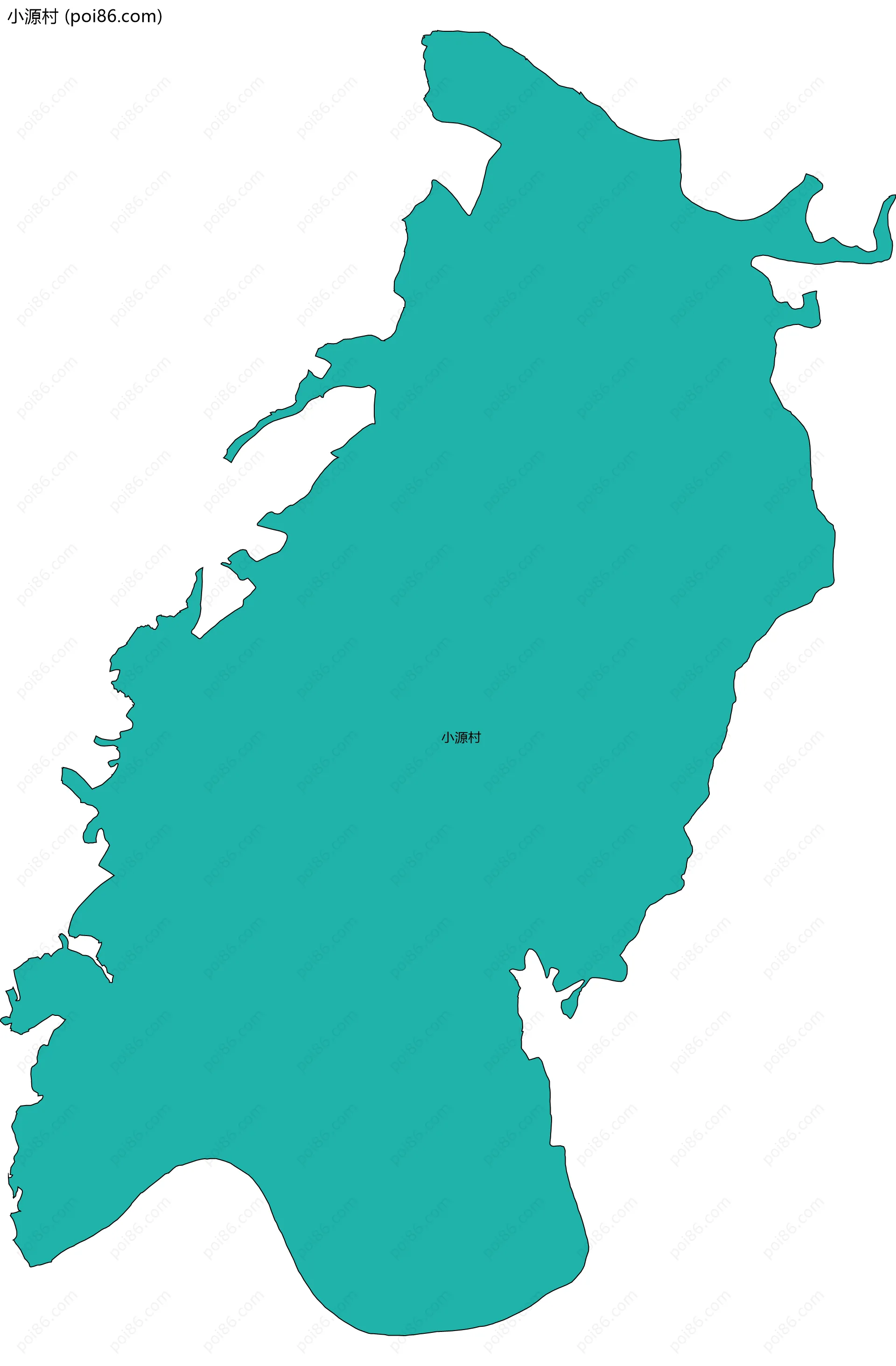小源村边界地图