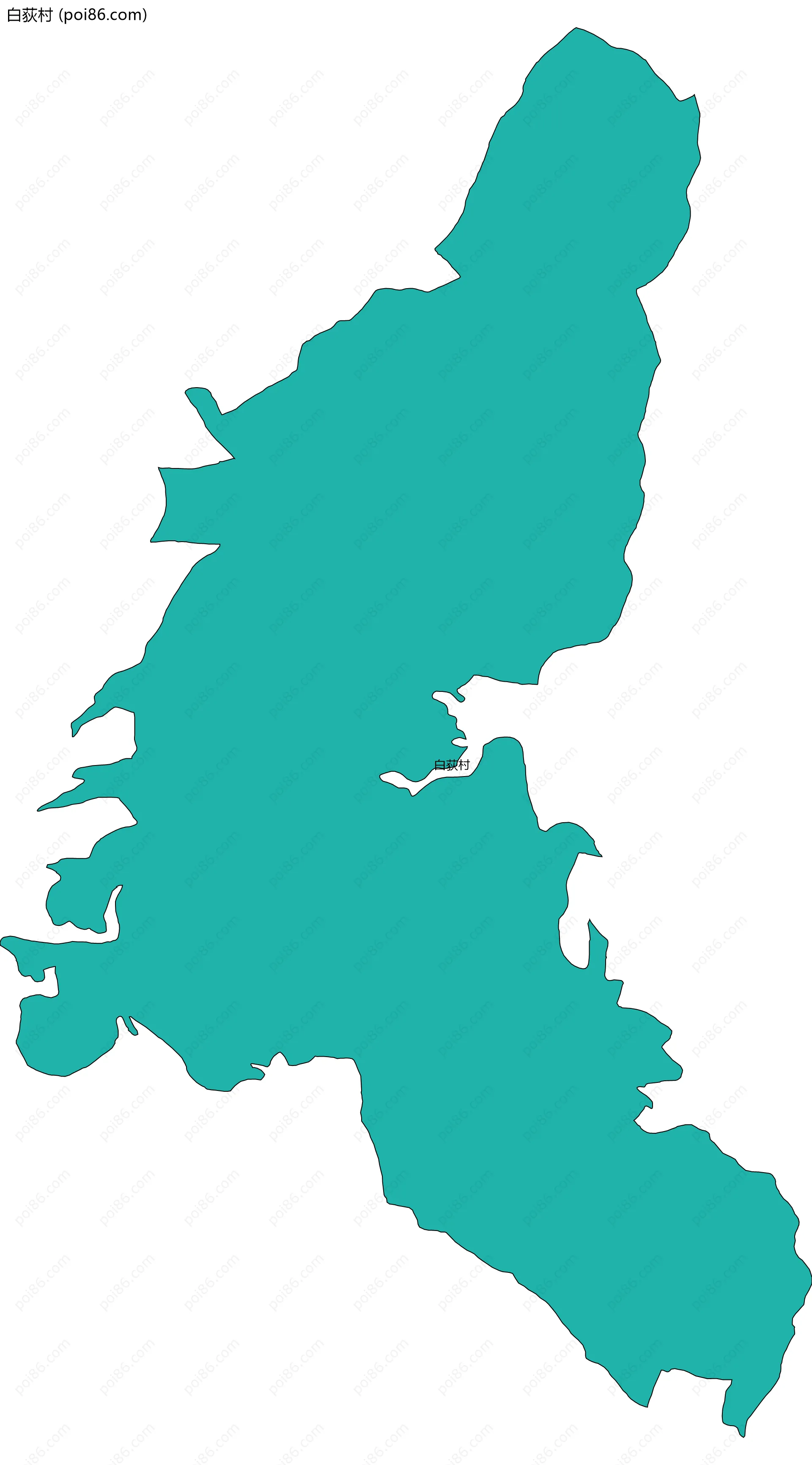 白荻村边界地图