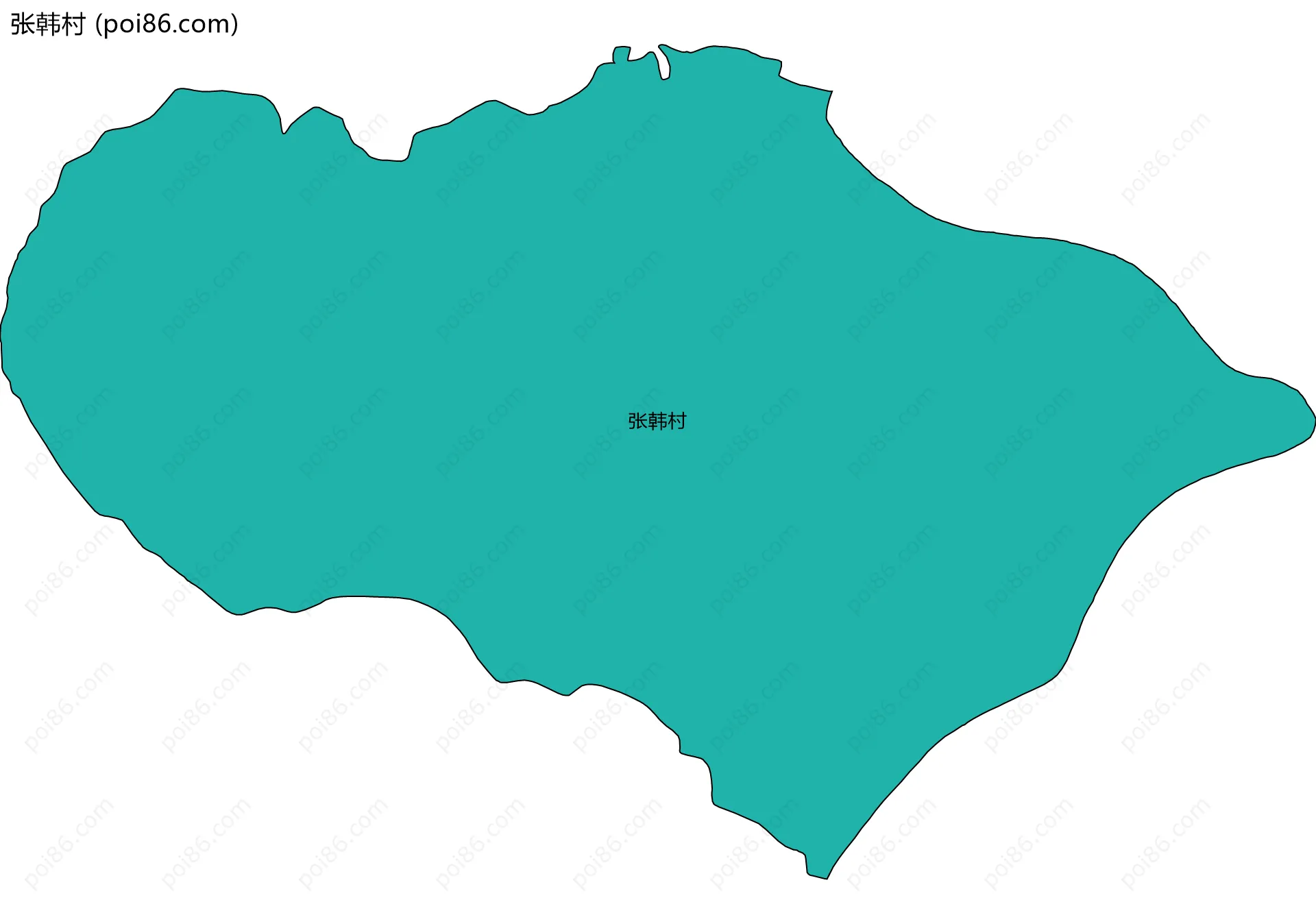 张韩村边界地图